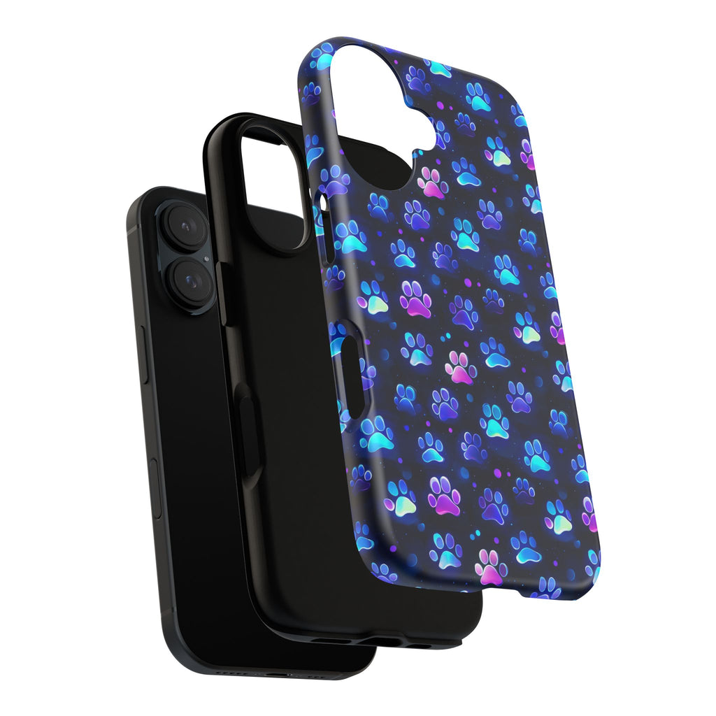 Neon Paw Print Phone Case | Tough Case