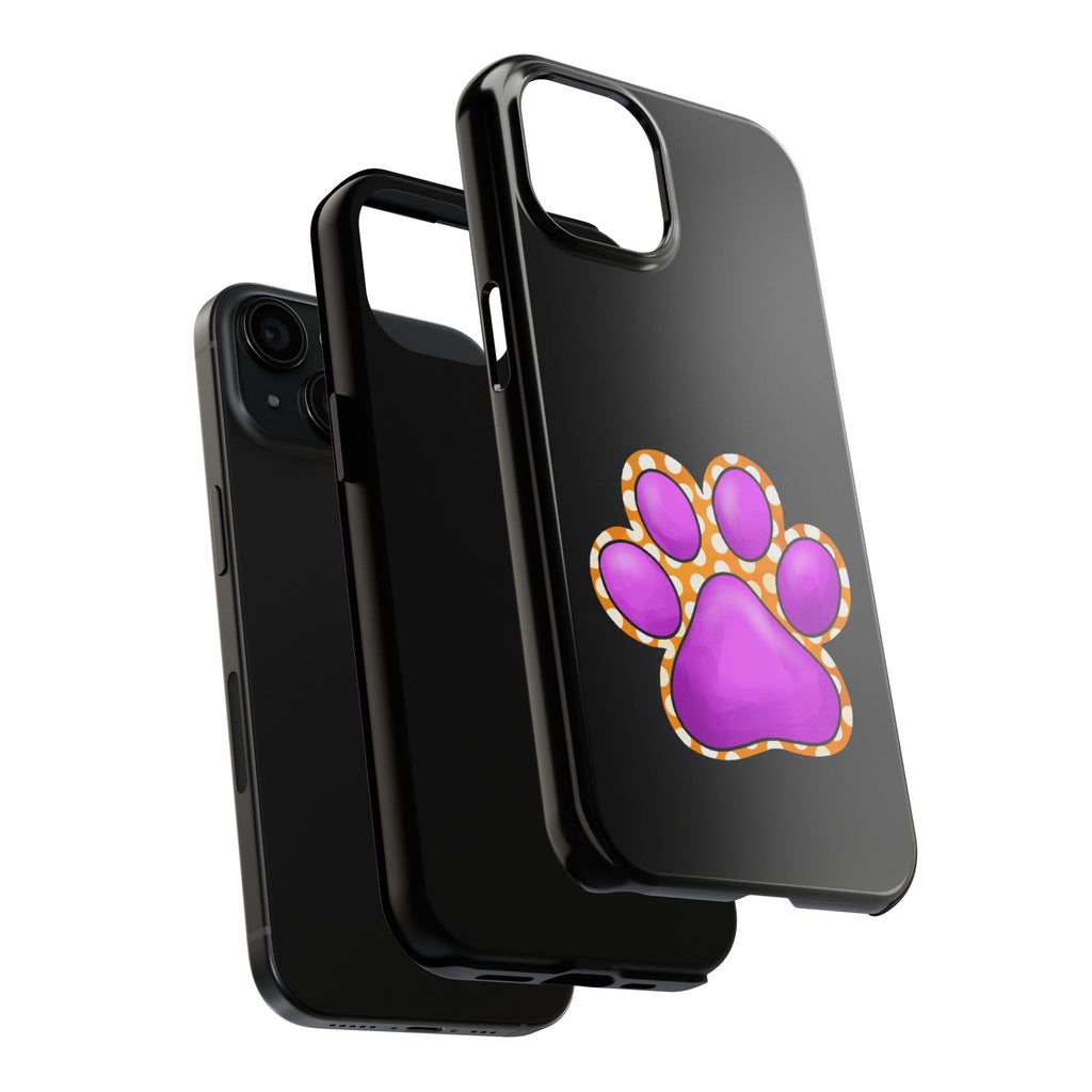 Purple Paw Print Phone Case | Cute Pet Paw iPhone Cover