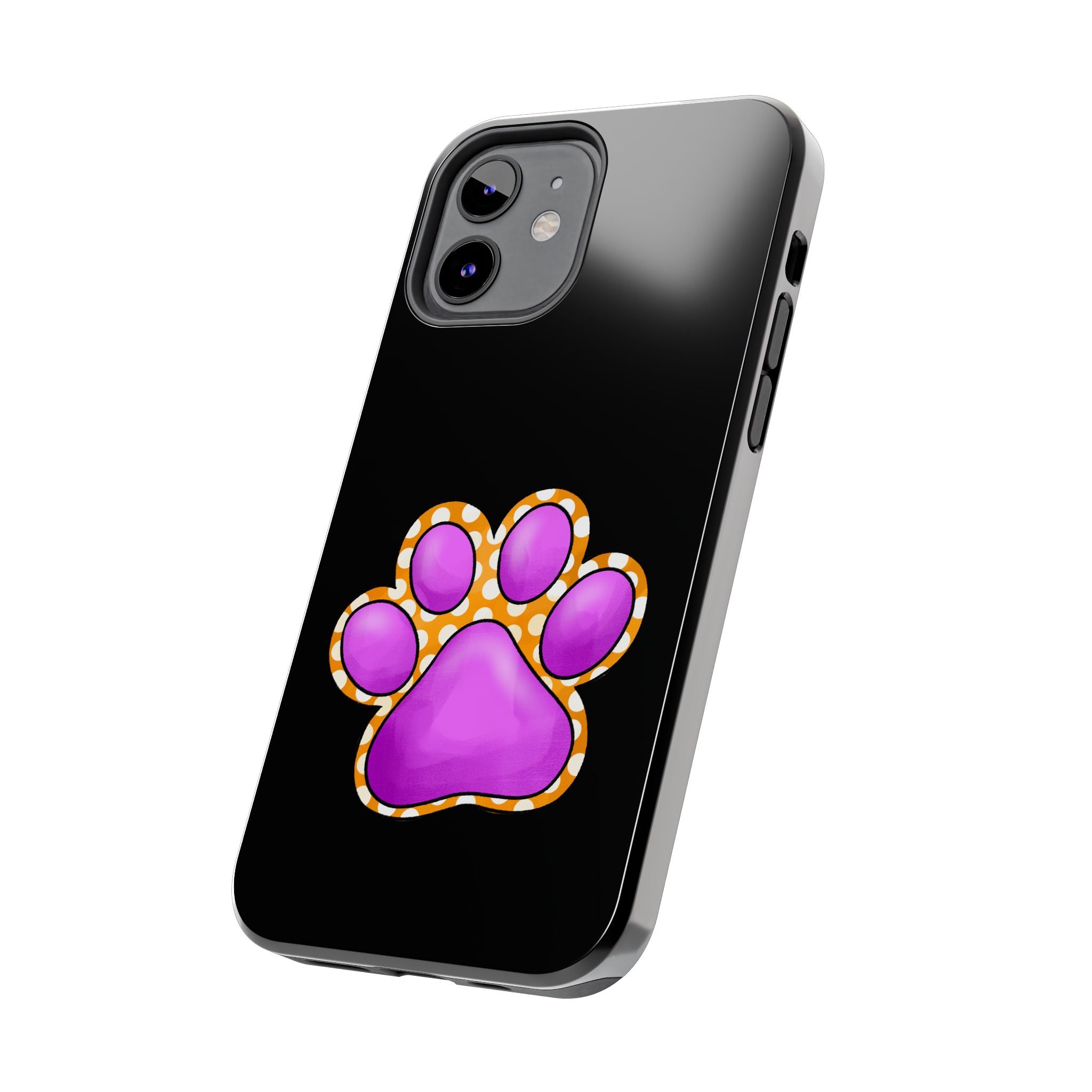Purple Paw Print Phone Case | Cute Pet Paw iPhone Cover