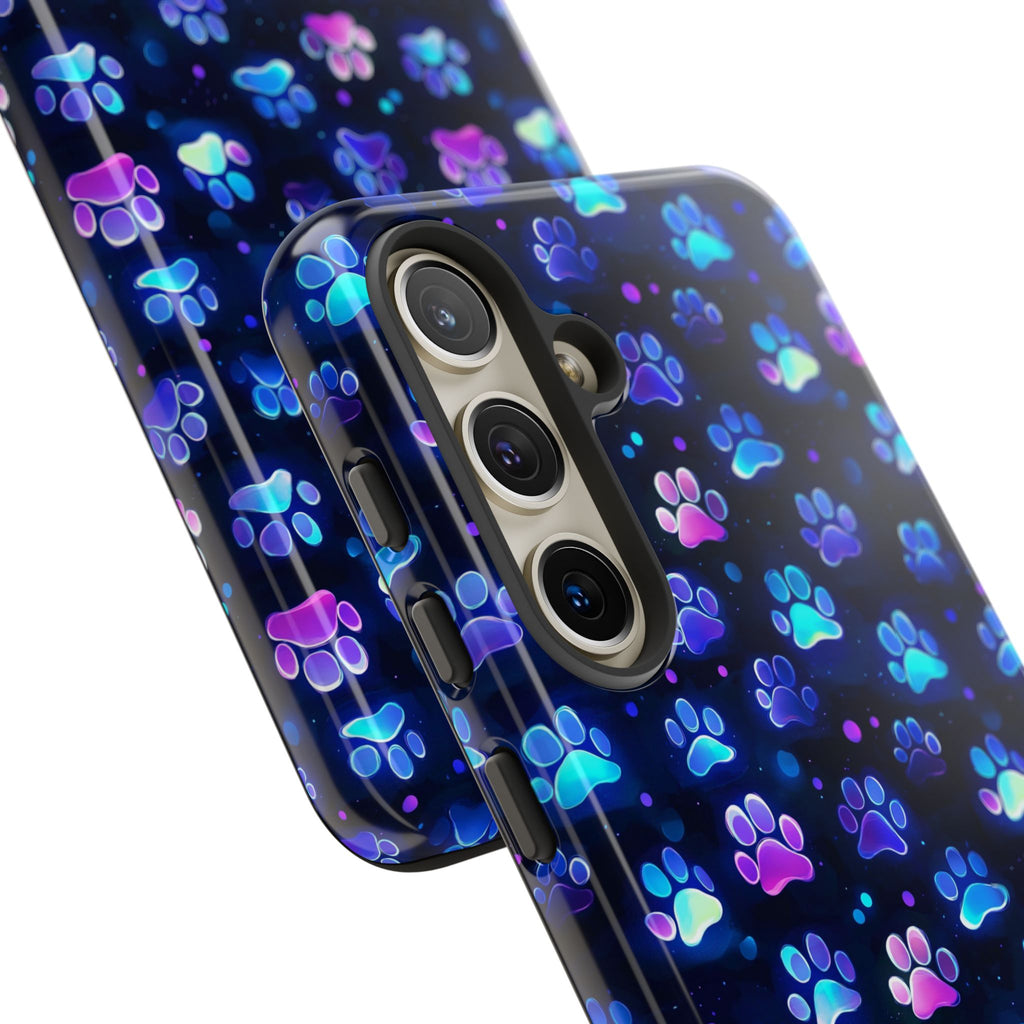 Neon Paw Print Phone Case | Tough Case