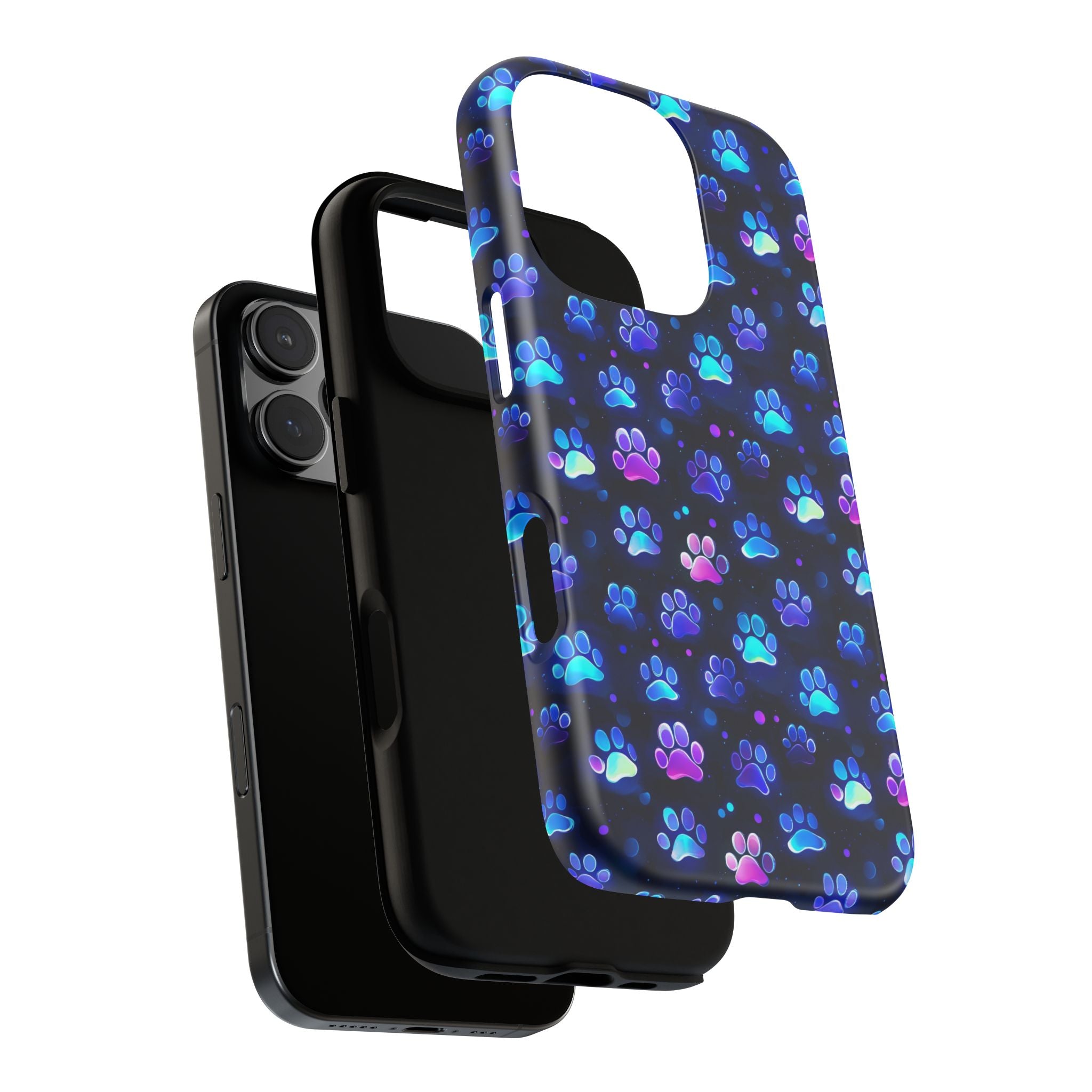 Neon Paw Print Phone Case | Tough Case