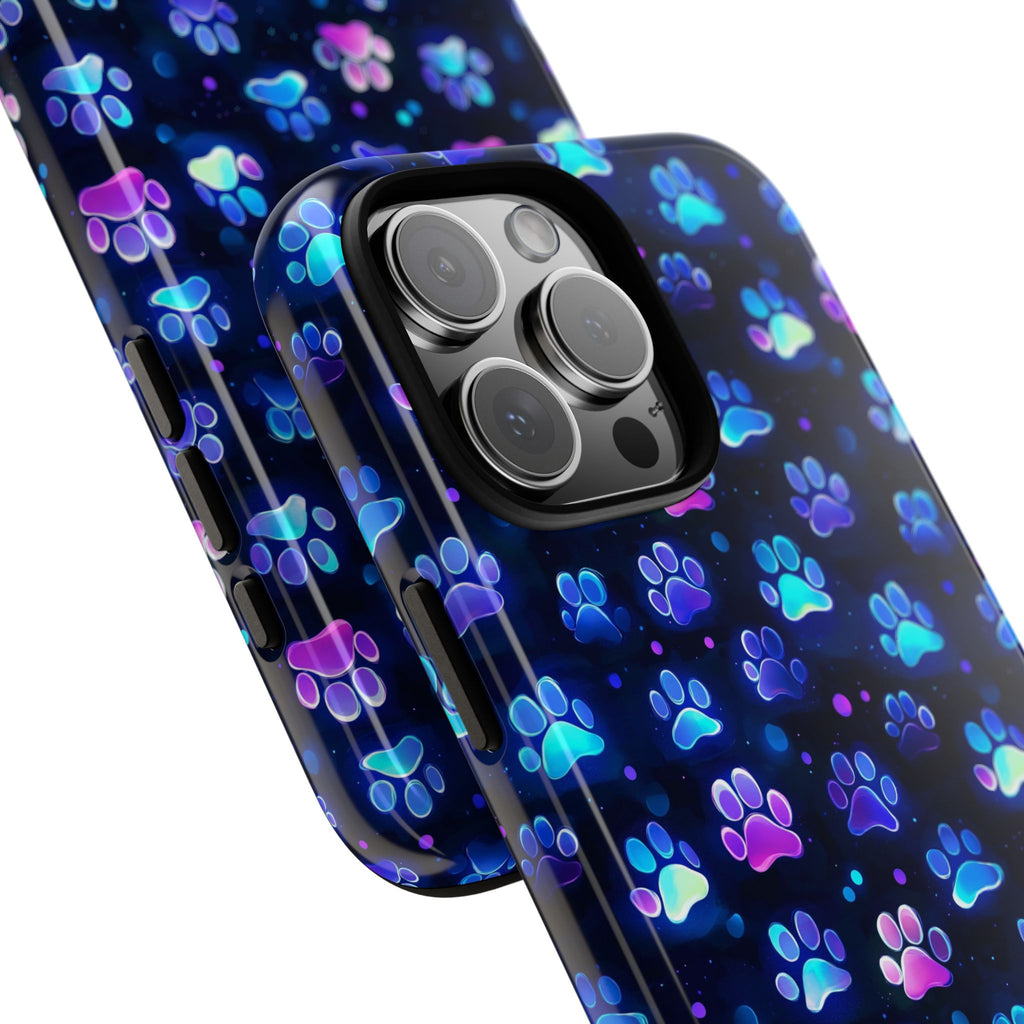 Neon Paw Print Phone Case | Tough Case