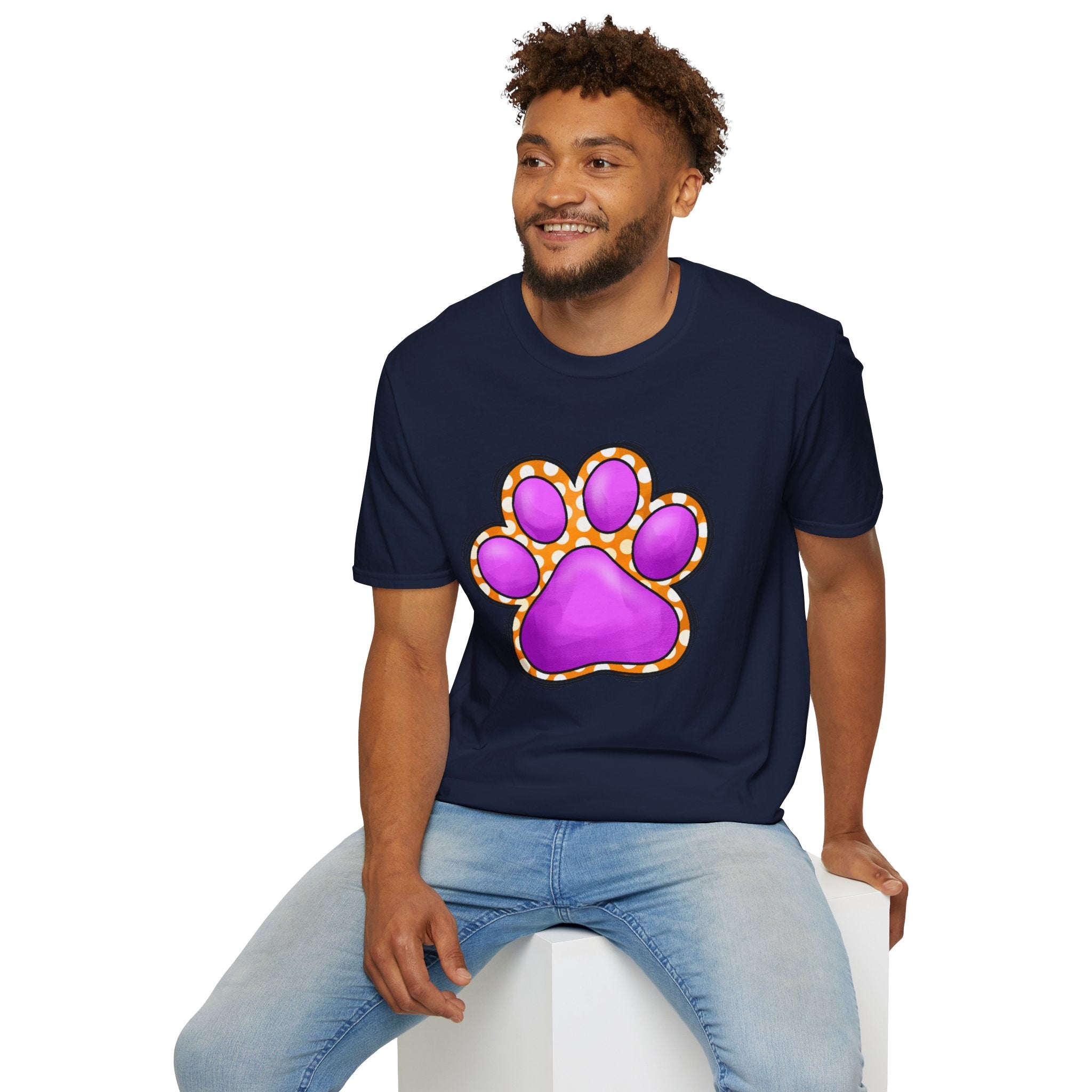 Pink Paw Print T-Shirt | Cute Animal Paw Graphic Tee