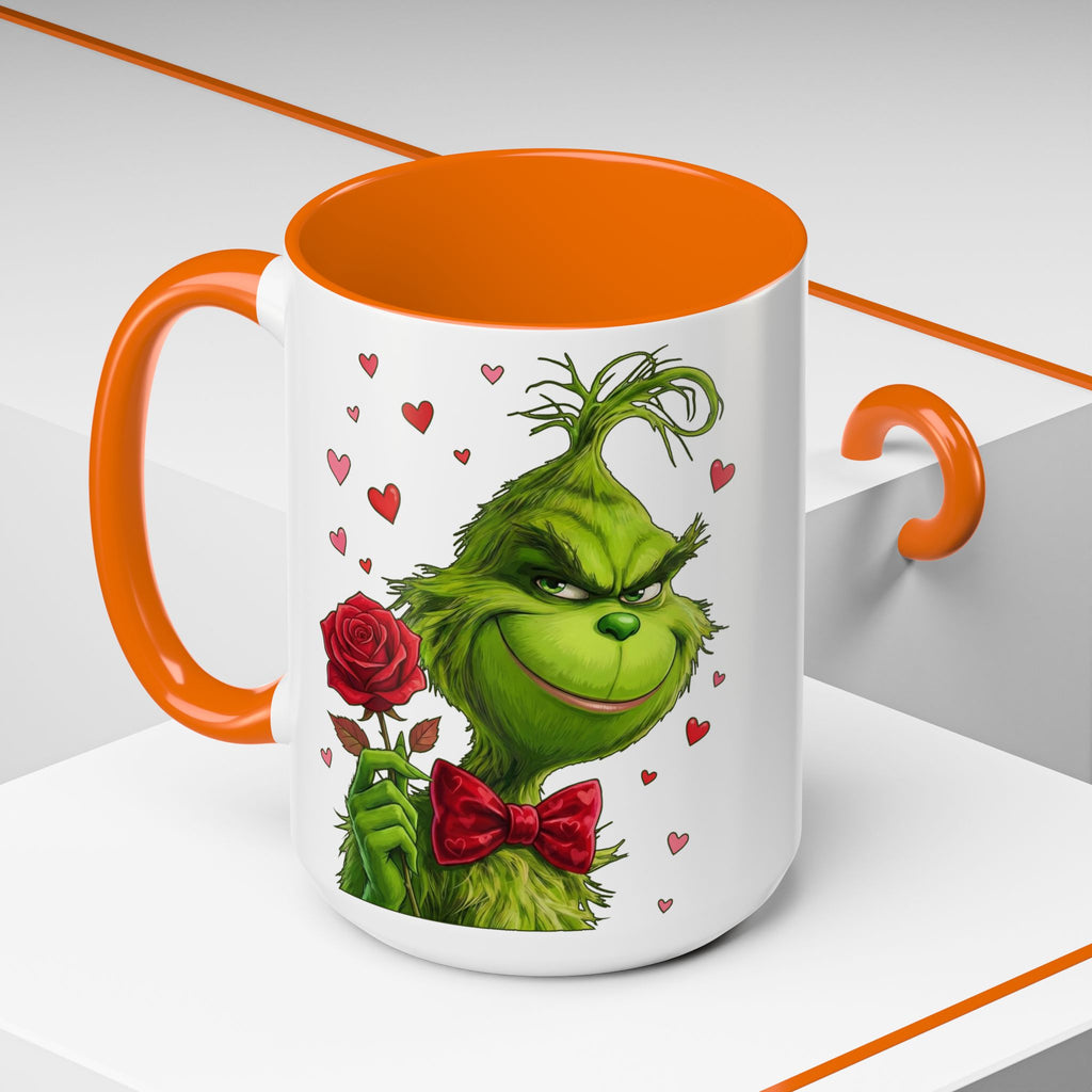 Grinch Holding Rose Mug | Accent Coffee Mug