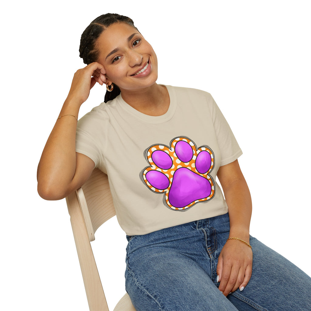 Pink Paw Print T-Shirt | Cute Animal Paw Graphic Tee