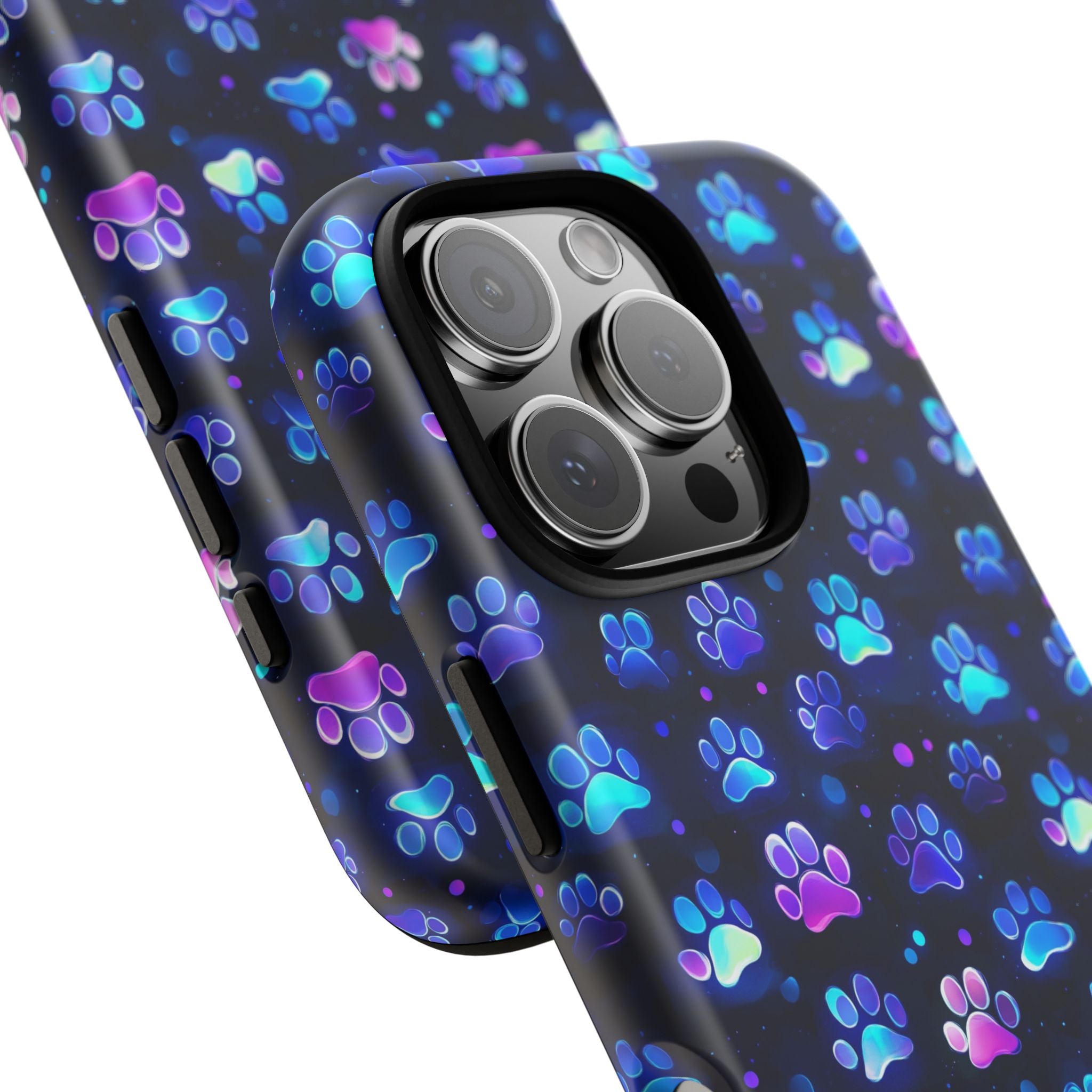 Neon Paw Print Phone Case | Tough Case