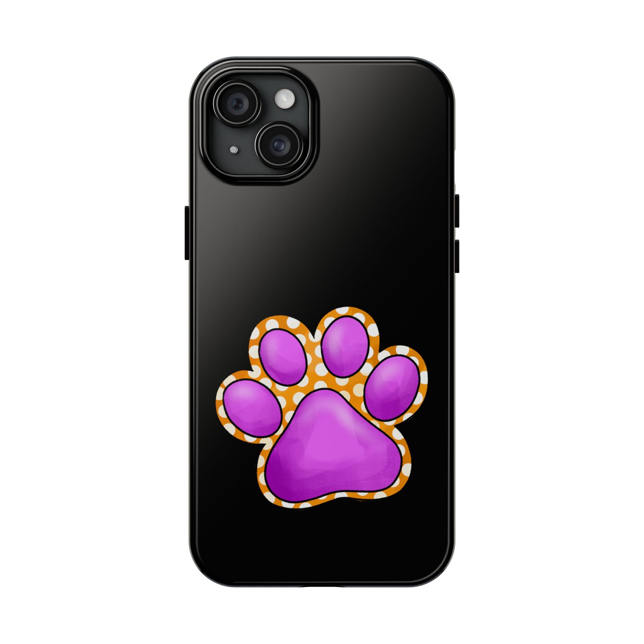 Purple Paw Print Phone Case | Cute Pet Paw iPhone Cover