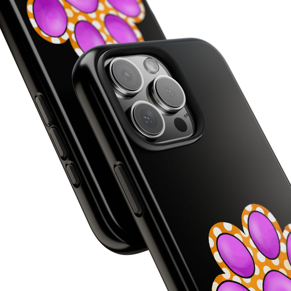 Purple Paw Print Phone Case | Cute Pet Paw iPhone Cover