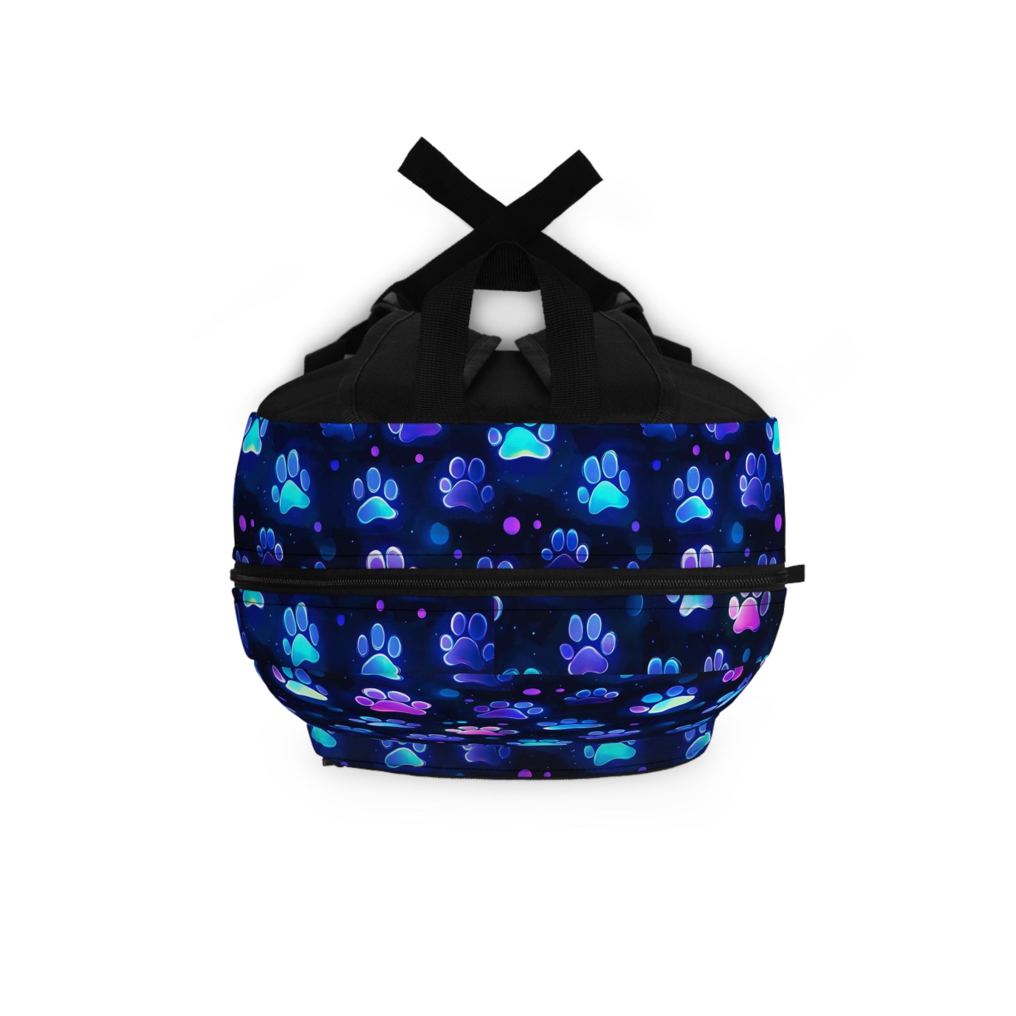 Neon Paw Prints Backpack | Blue Purple Animal Print