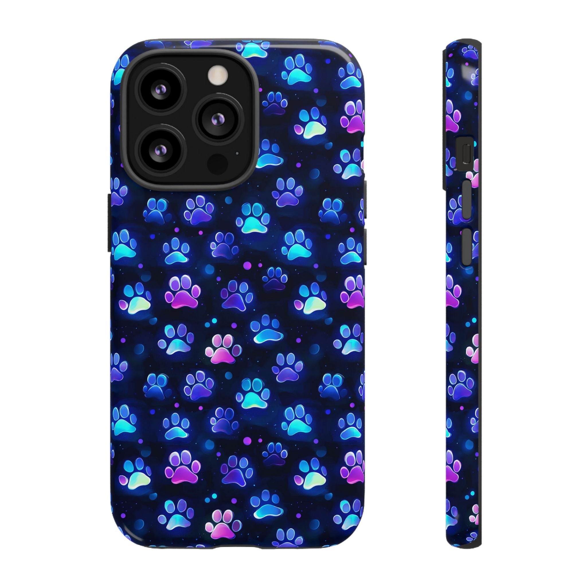 Neon Paw Print Phone Case | Tough Case