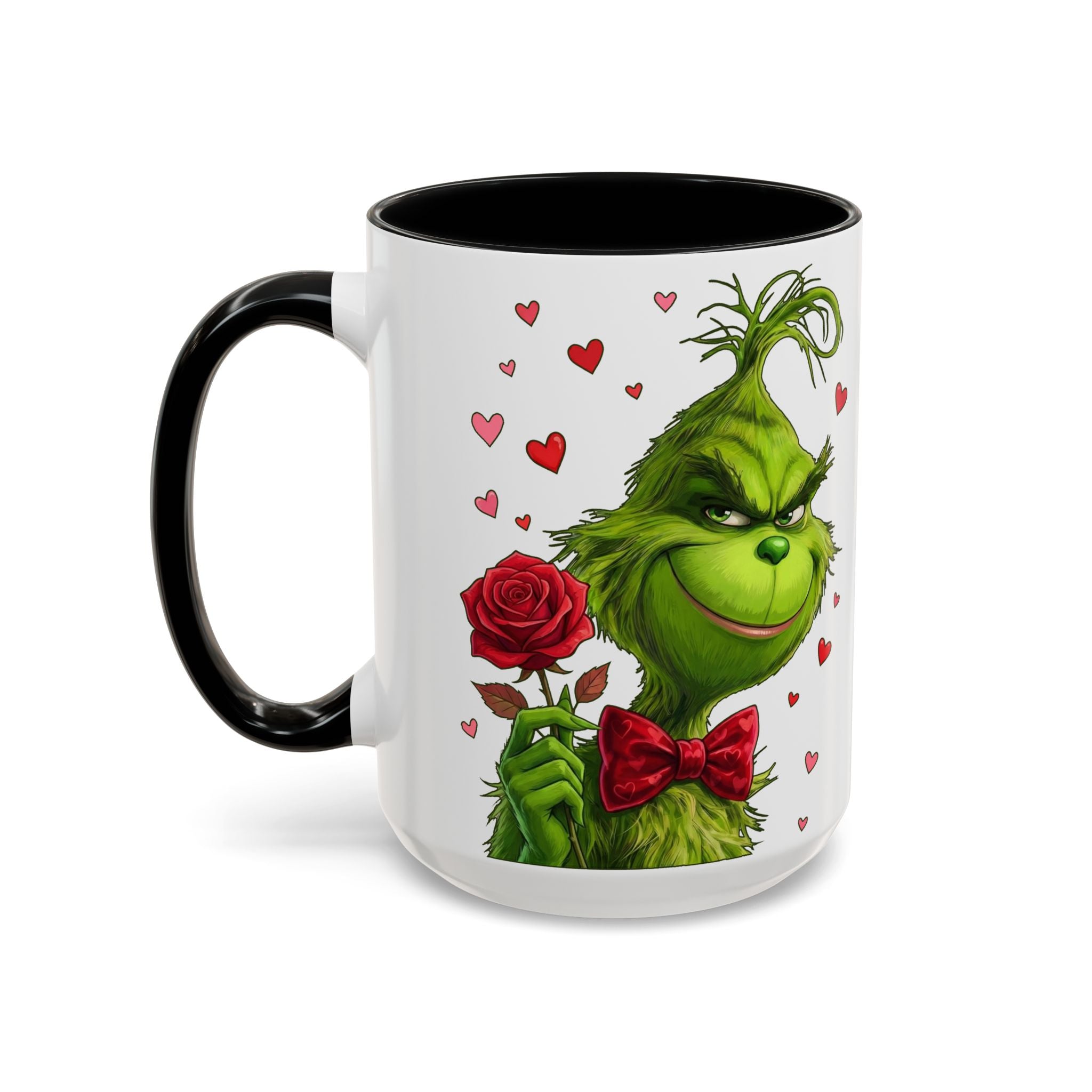 Grinch Holding Rose Mug | Accent Coffee Mug