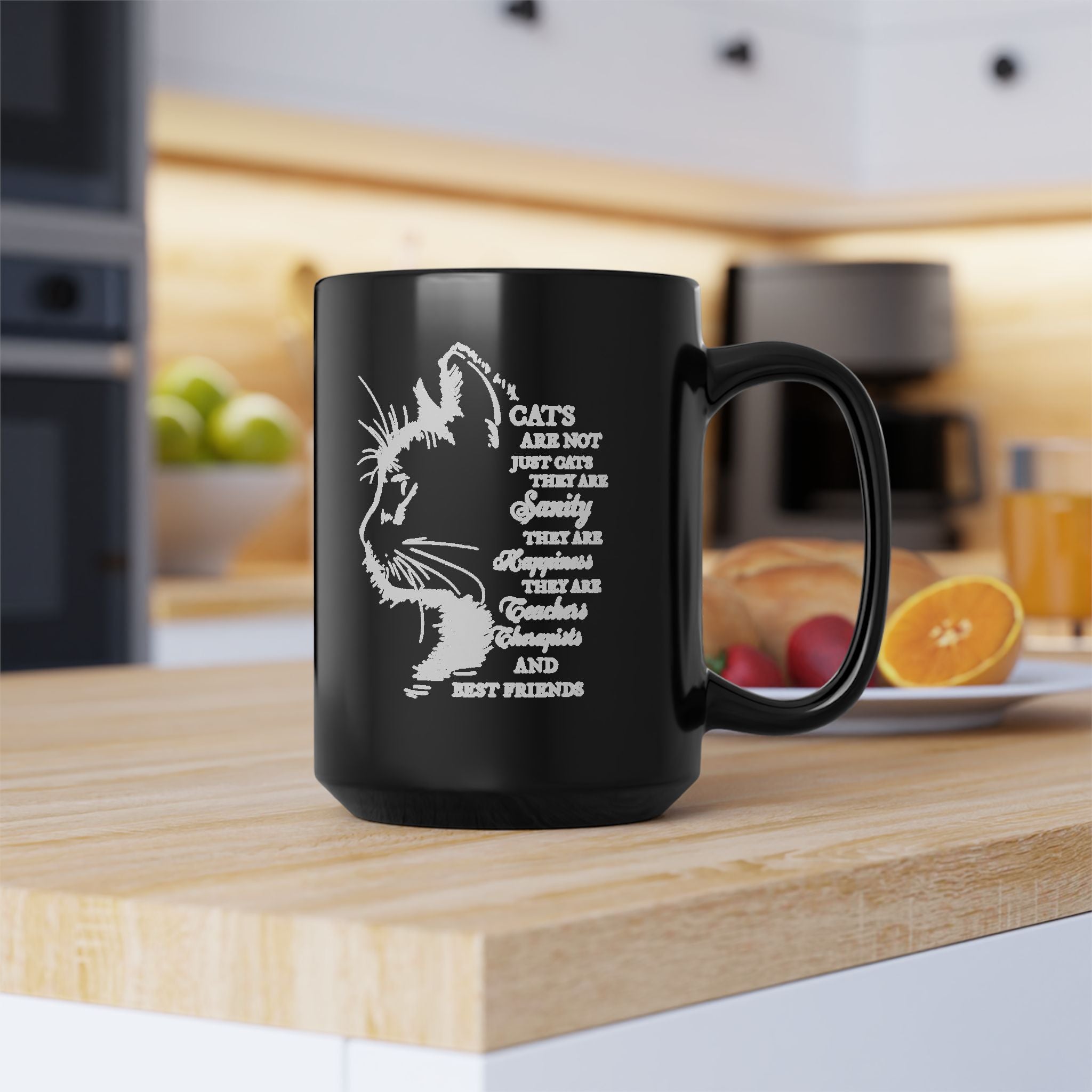 Cats Are Not Just Cats mug | Black Cat Silhouette, Cat Lovers Coffee Mug