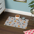Cute Cartoon Dogs Paw Print Pet Food Mat | 12x18