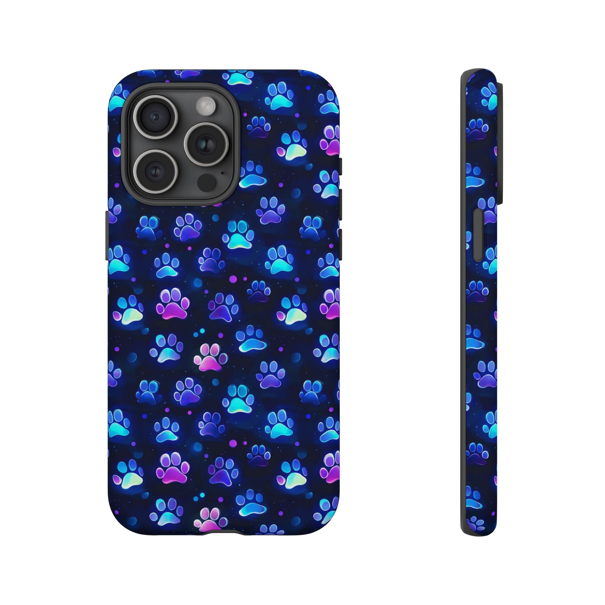 Neon Paw Print Phone Case | Tough Case