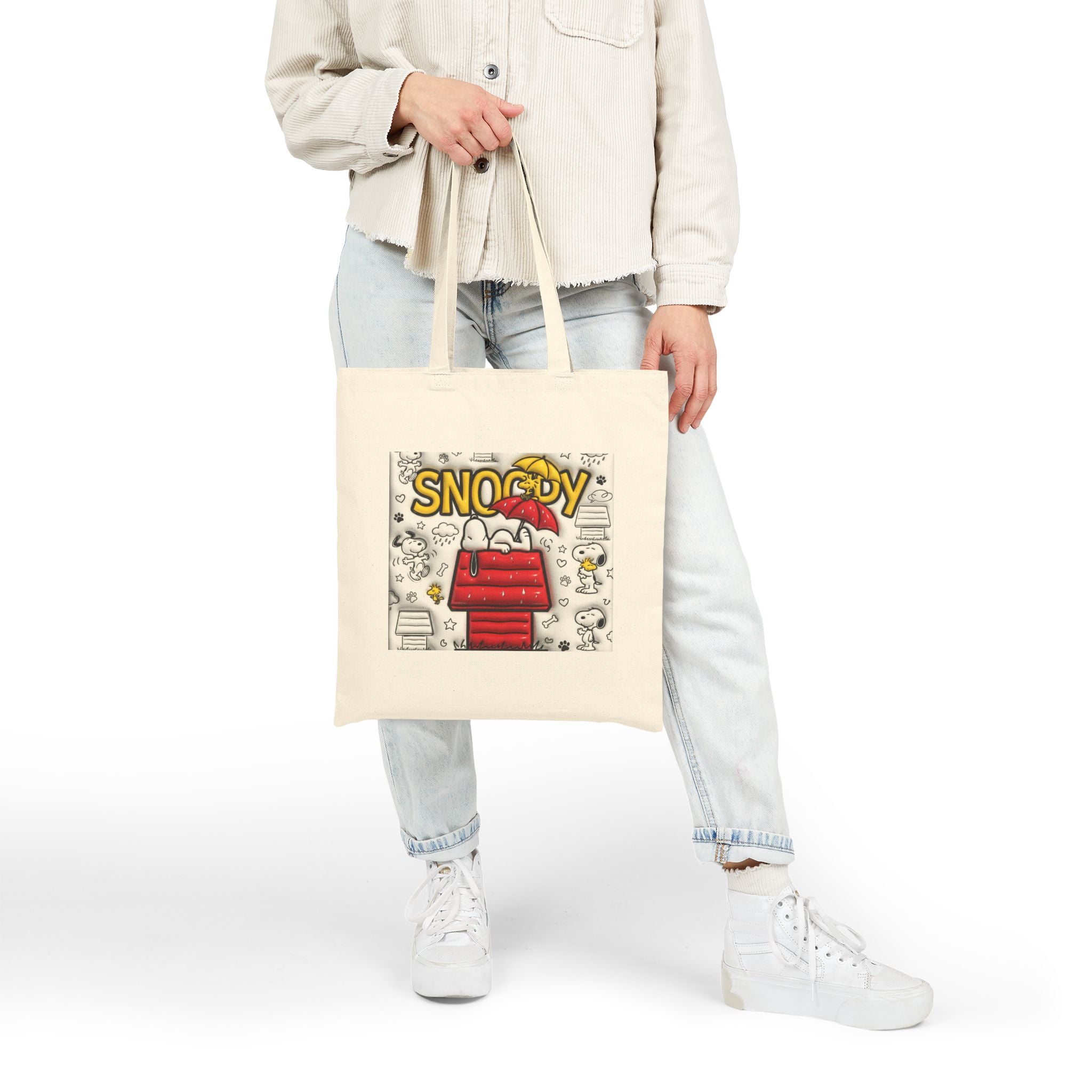 Snoopee Comic Panel Tote Bag | Peanut Doghouse Illustration