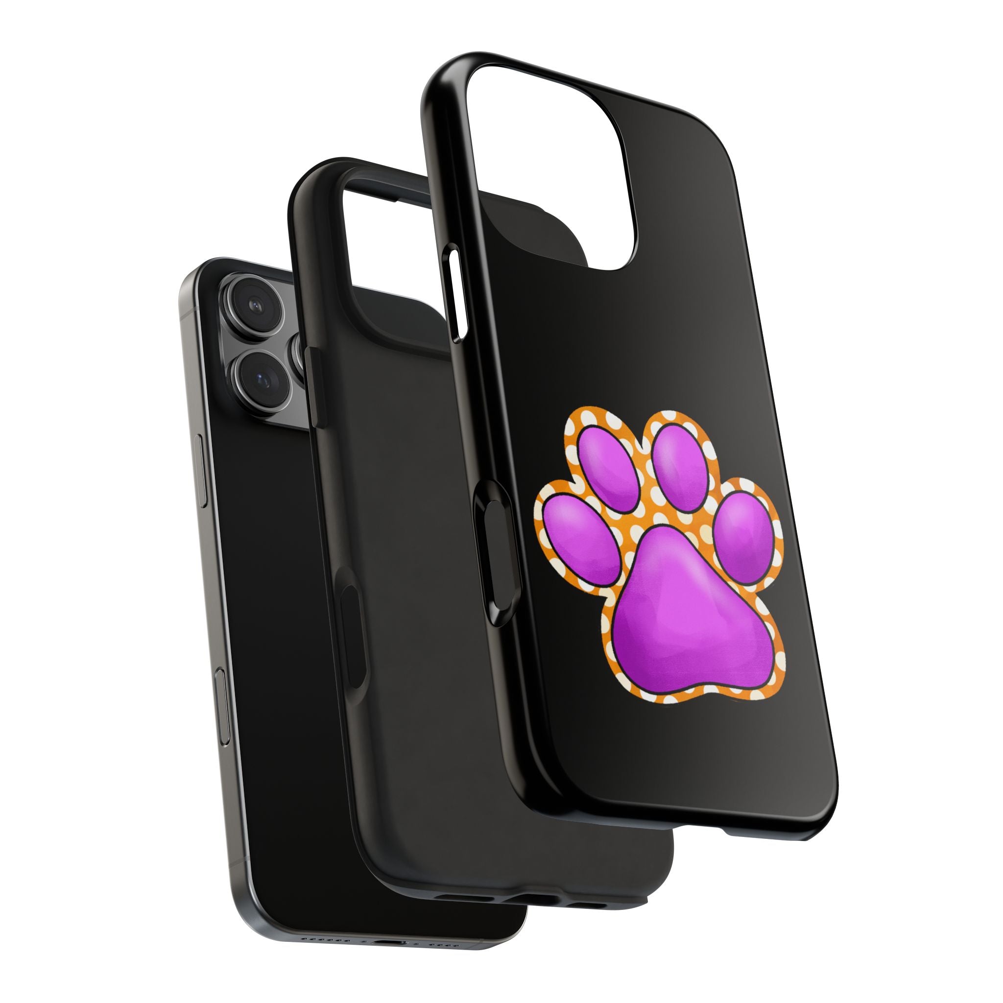 Purple Paw Print Phone Case | Cute Pet Paw iPhone Cover
