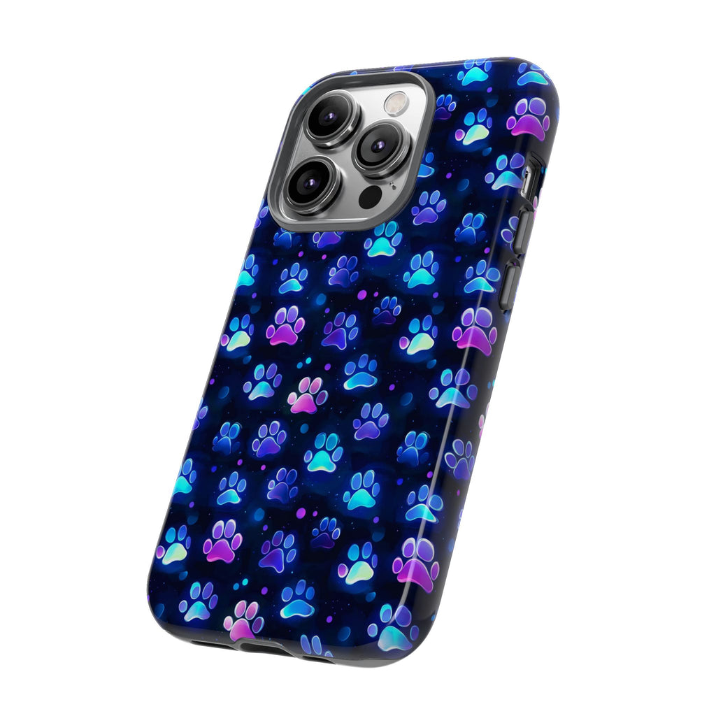 Neon Paw Print Phone Case | Tough Case