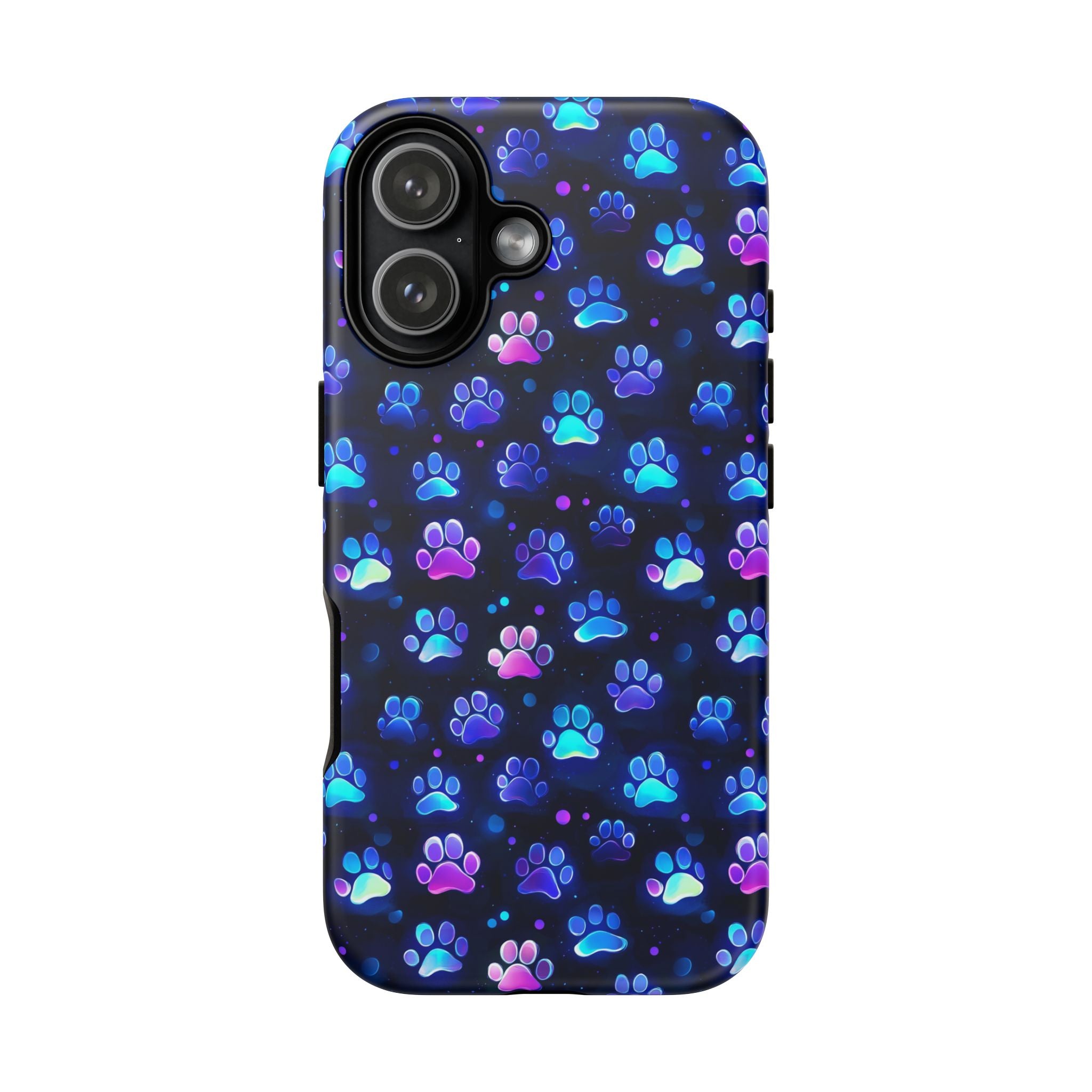 Neon Paw Print Phone Case | Tough Case