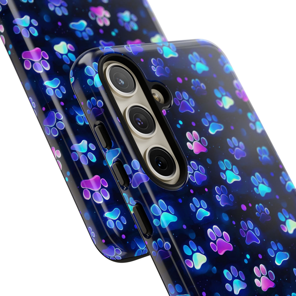 Neon Paw Print Phone Case | Tough Case