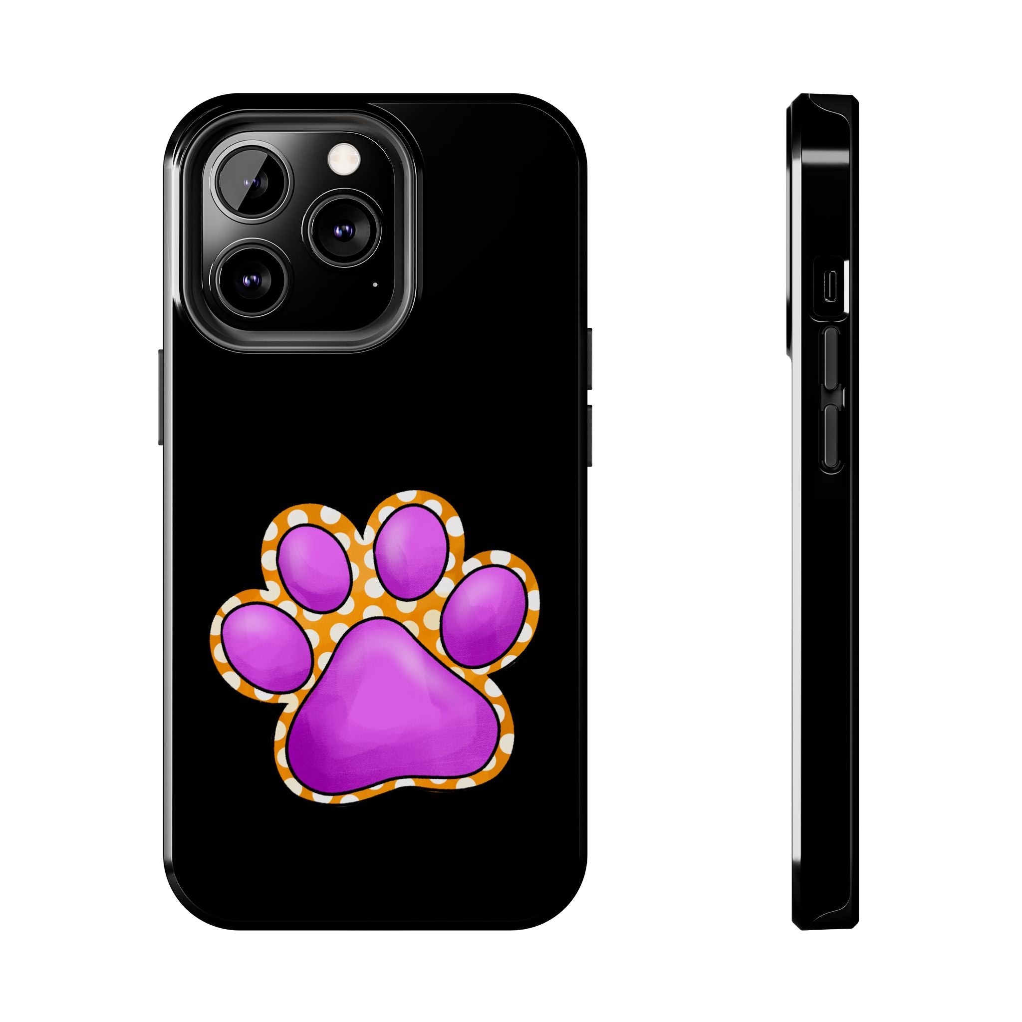 Purple Paw Print Phone Case | Cute Pet Paw iPhone Cover