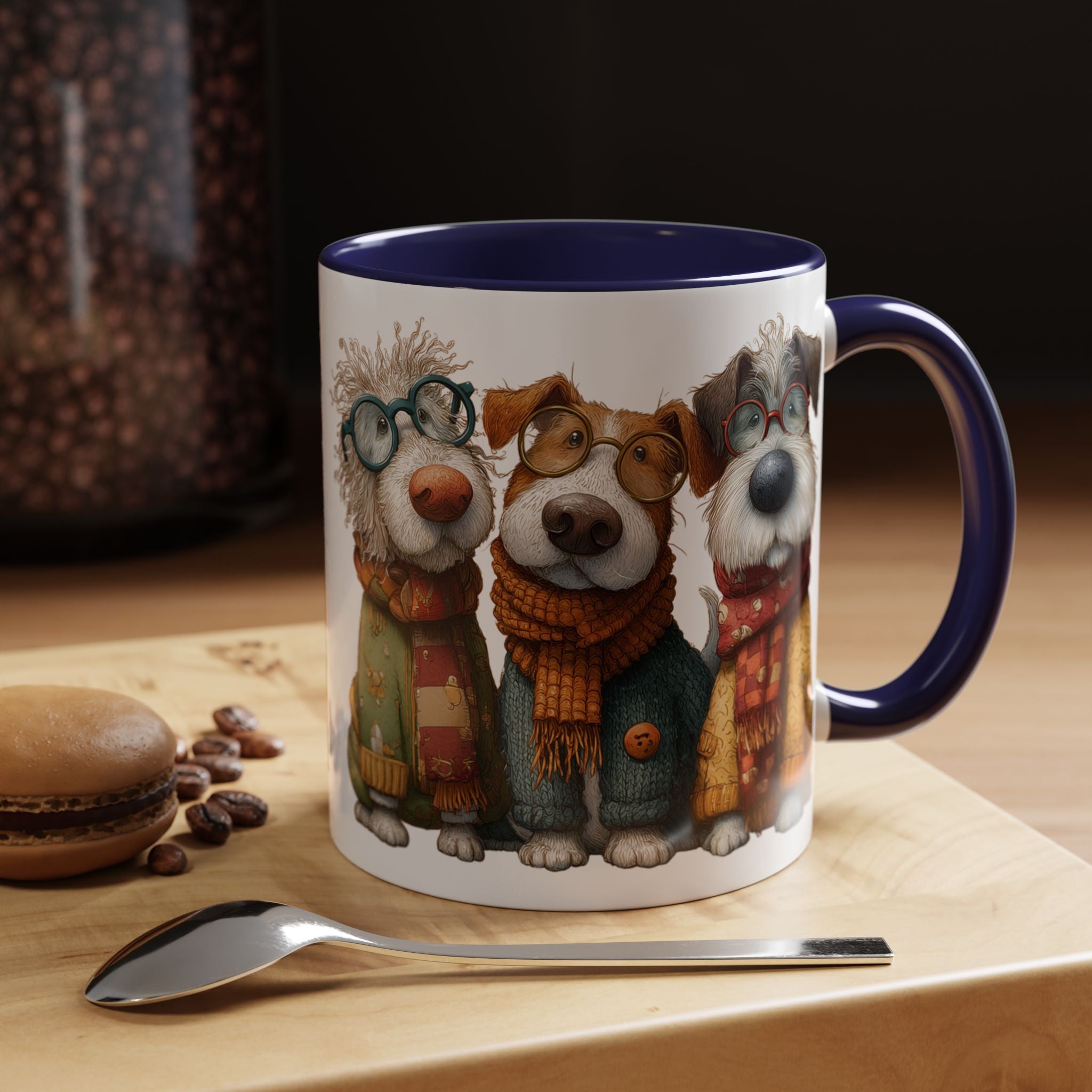 Three Cozy Dogs Mug | Accent Coffee Mug