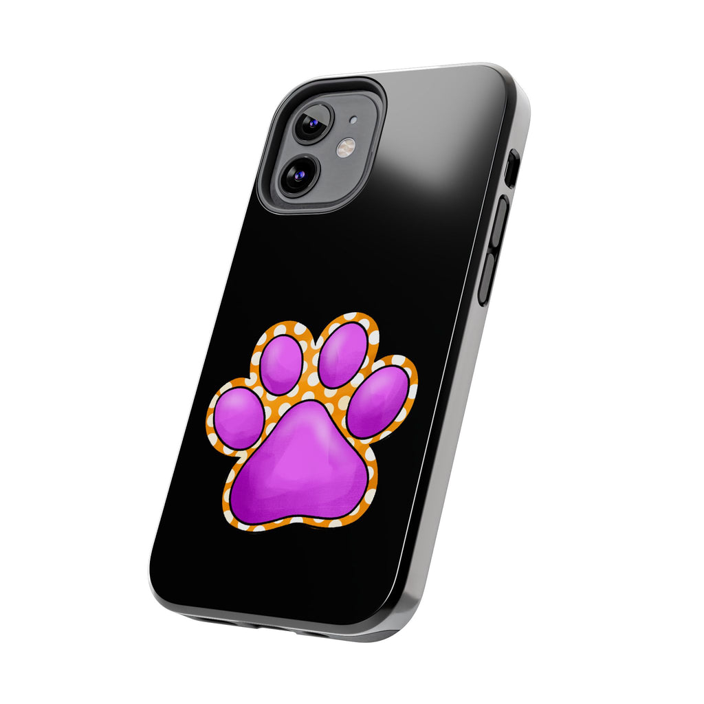 Purple Paw Print Phone Case | Cute Pet Paw iPhone Cover