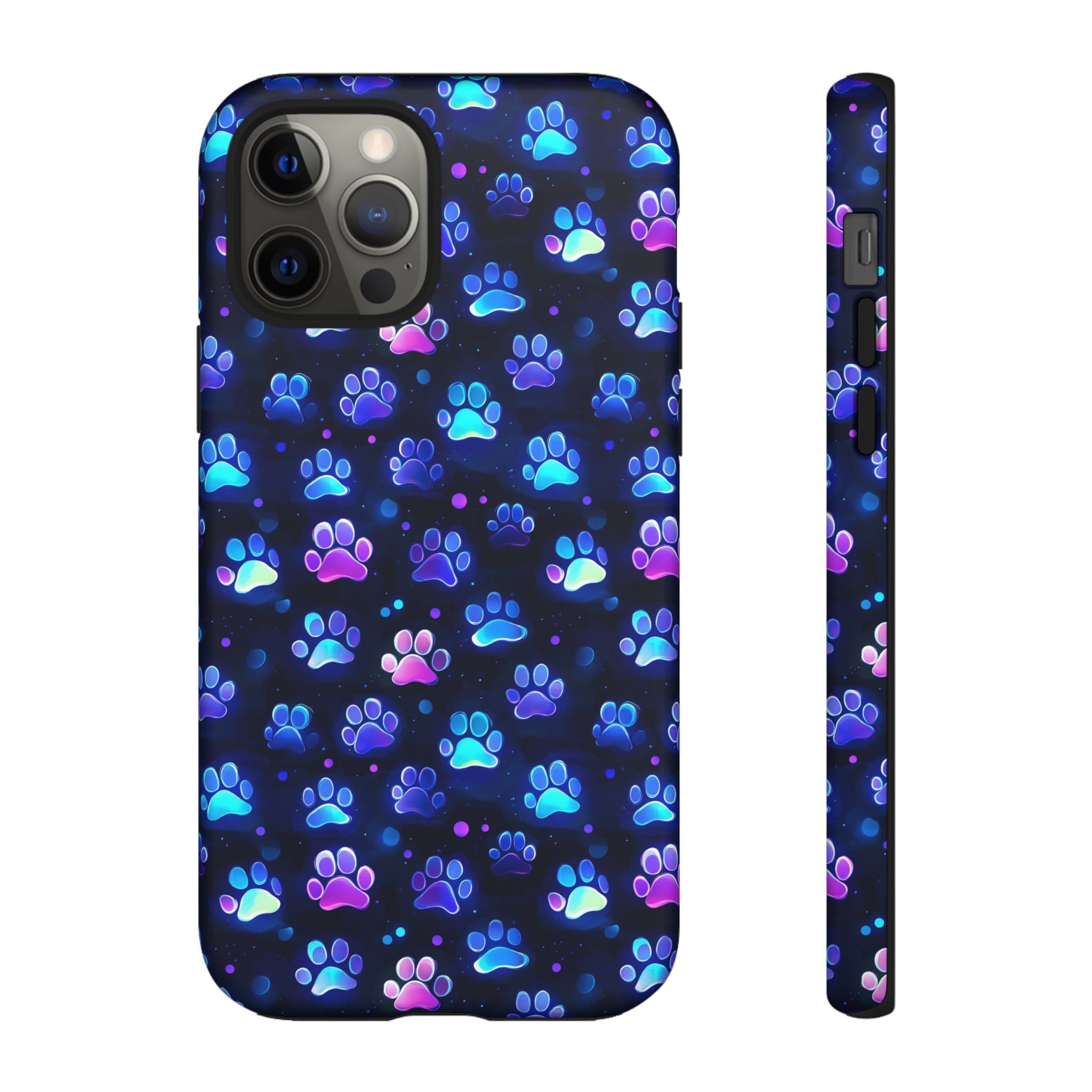 Neon Paw Print Phone Case | Tough Case