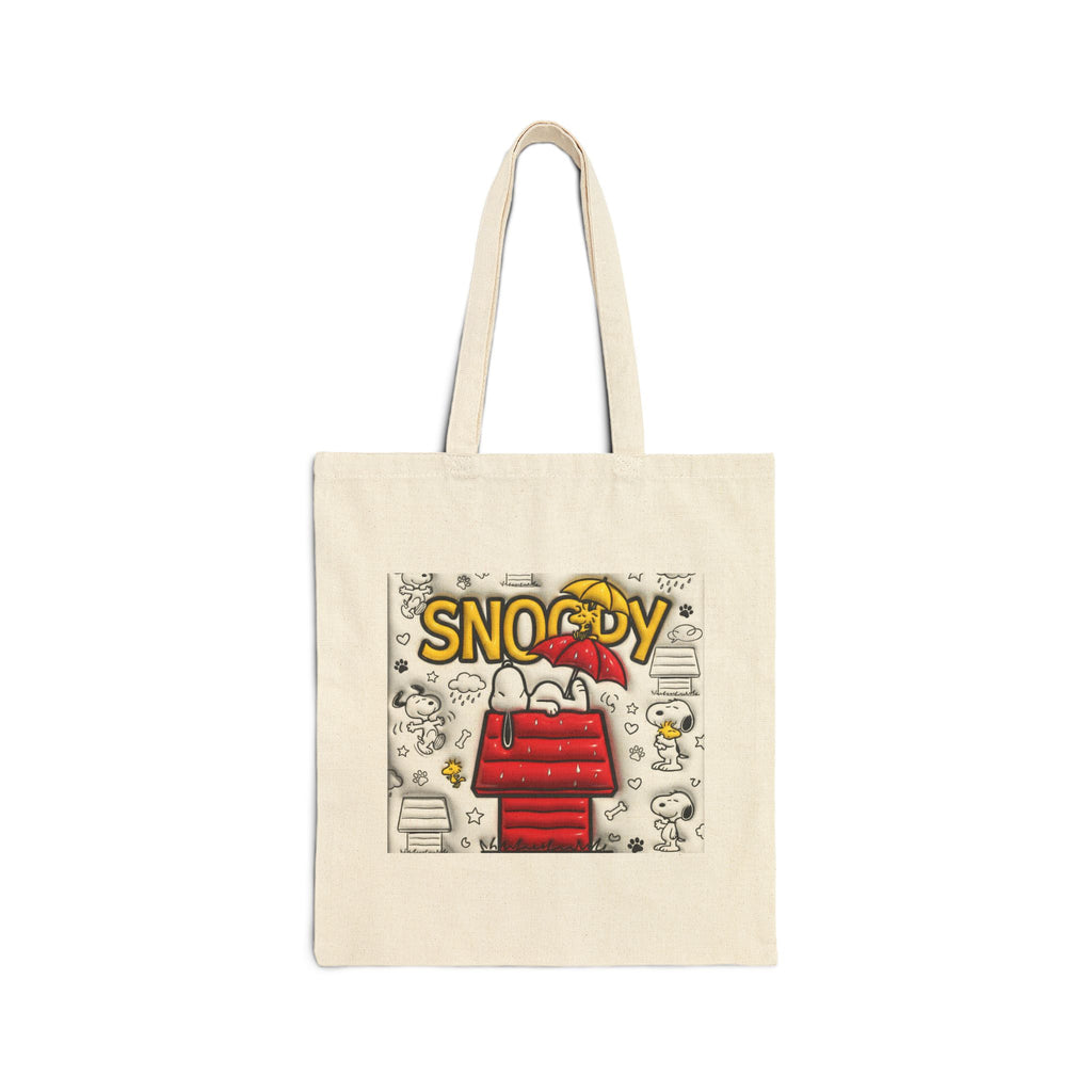 Snoopee Comic Panel Tote Bag | Peanut Doghouse Illustration