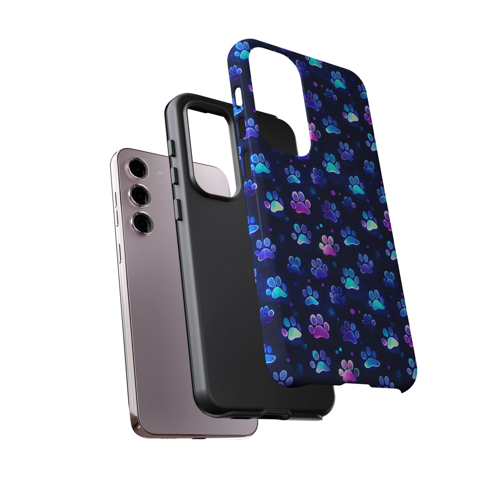 Neon Paw Print Phone Case | Tough Case