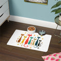 50s 60s  Retro Cats Pet Food Mat | 12x18 Cat Feeding Mat