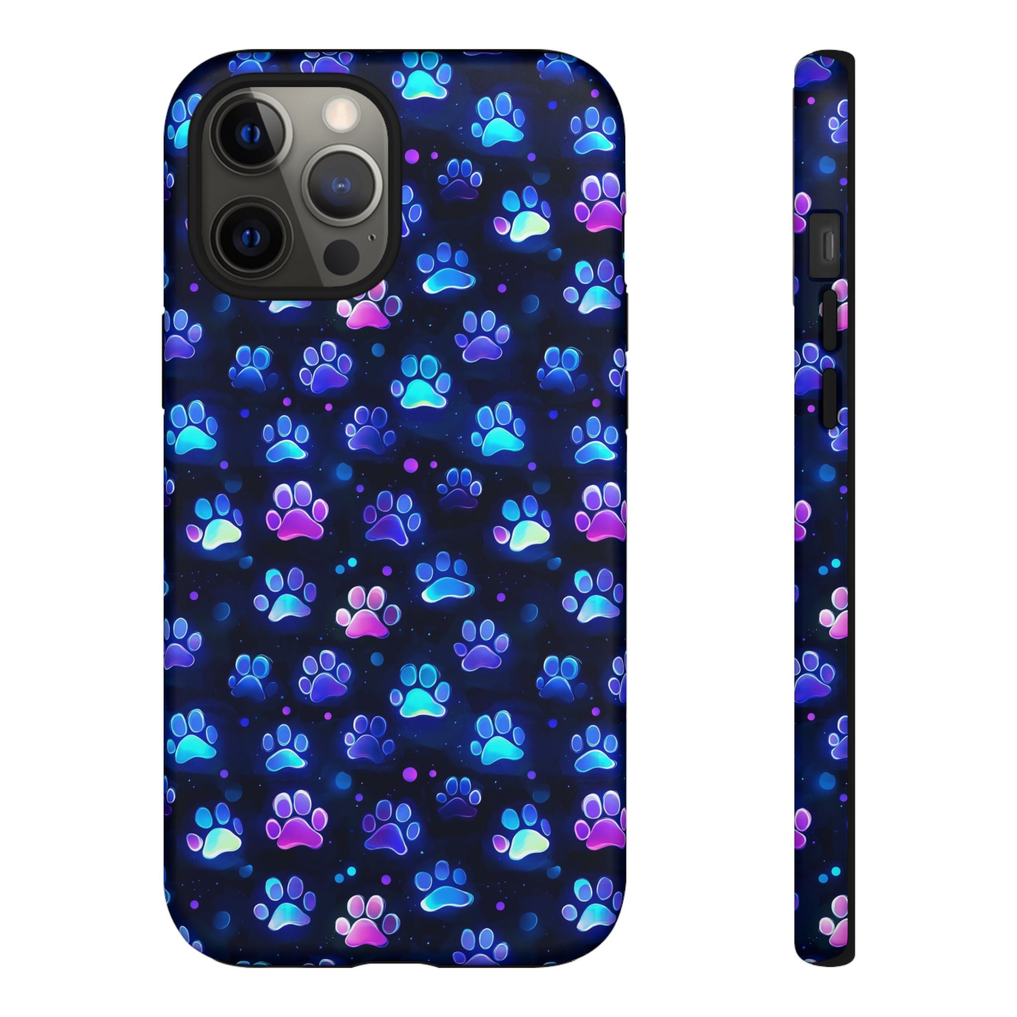 Neon Paw Print Phone Case | Tough Case