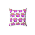 Pink Paw Print Pattern Pillow | Pet Lover Decorative Cushion