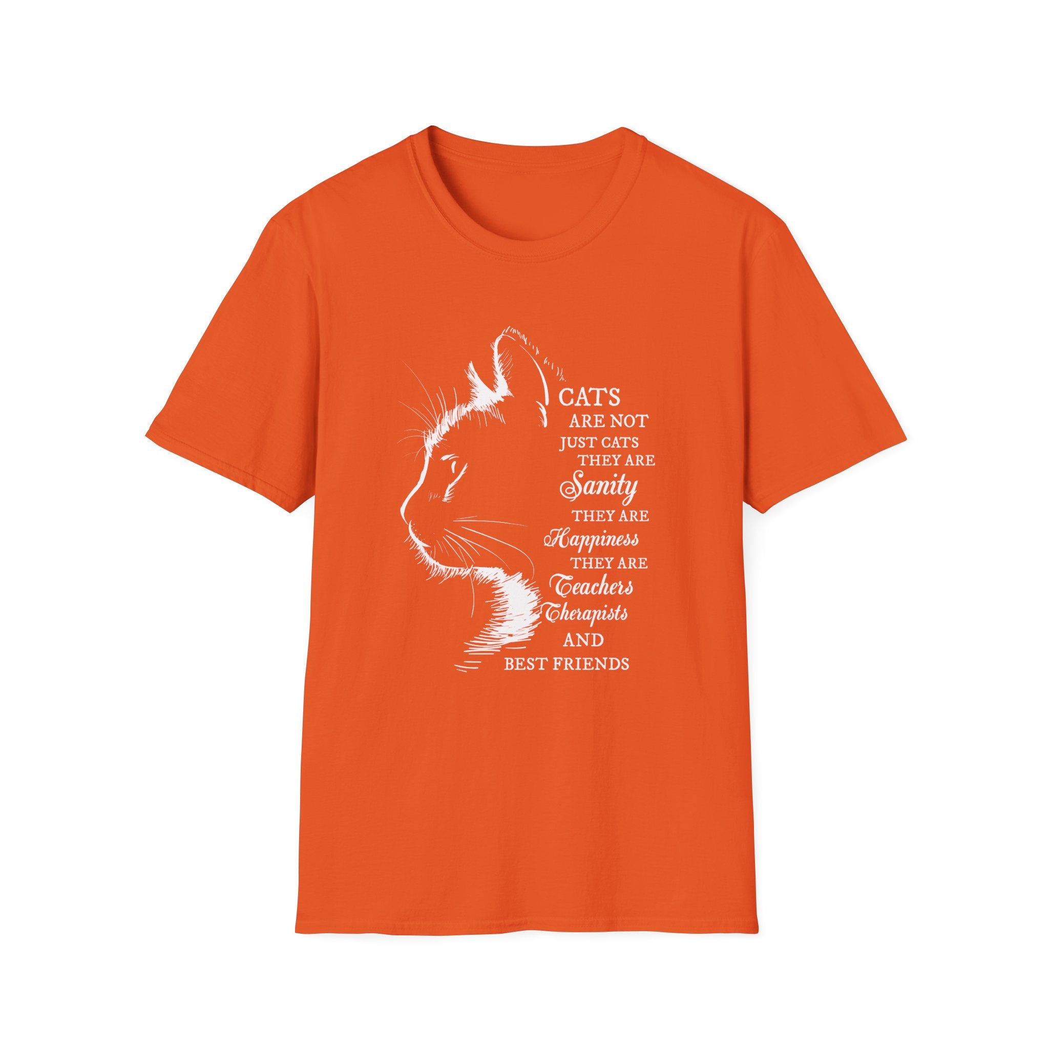 Cat Silhouette Quote T-Shirt | Cat Lovers Tee, Feline Friendship Design