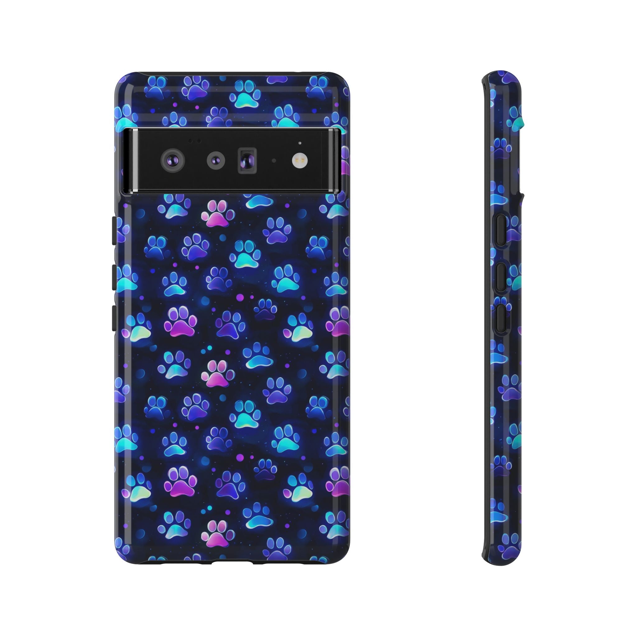 Neon Paw Print Phone Case | Tough Case