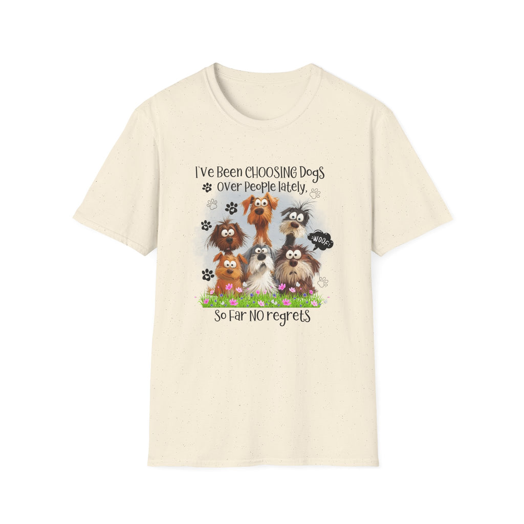 Choosing Dogs Over People T-Shirt | Cute Cartoon Dogs, Paw Print Design