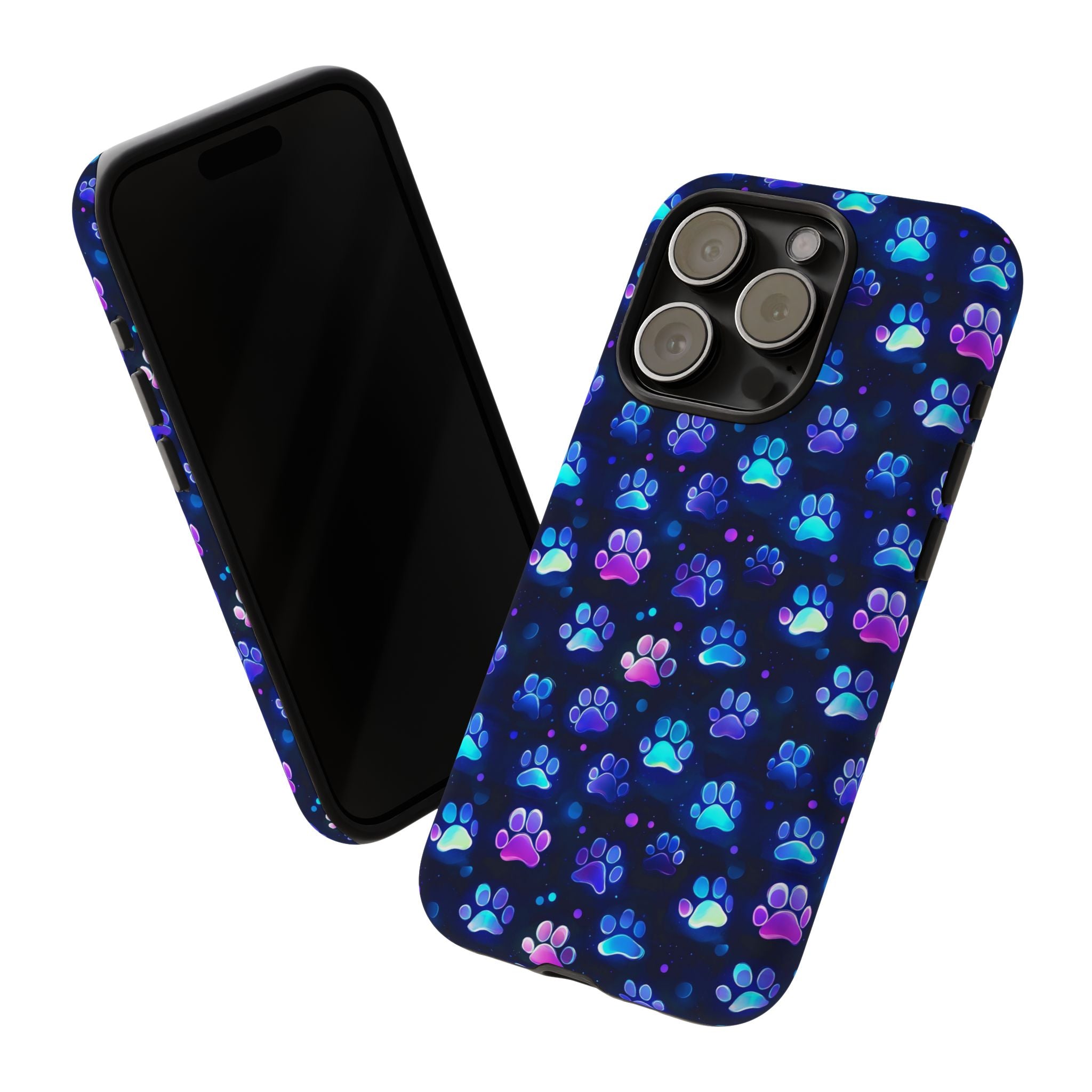 Neon Paw Print Phone Case | Tough Case