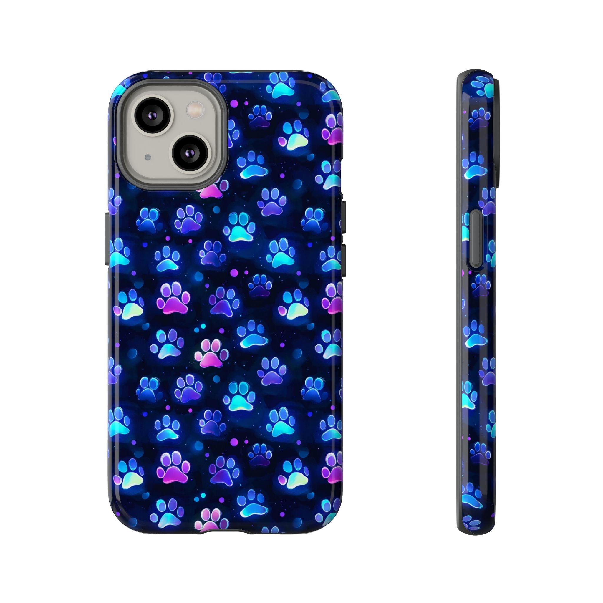 Neon Paw Print Phone Case | Tough Case