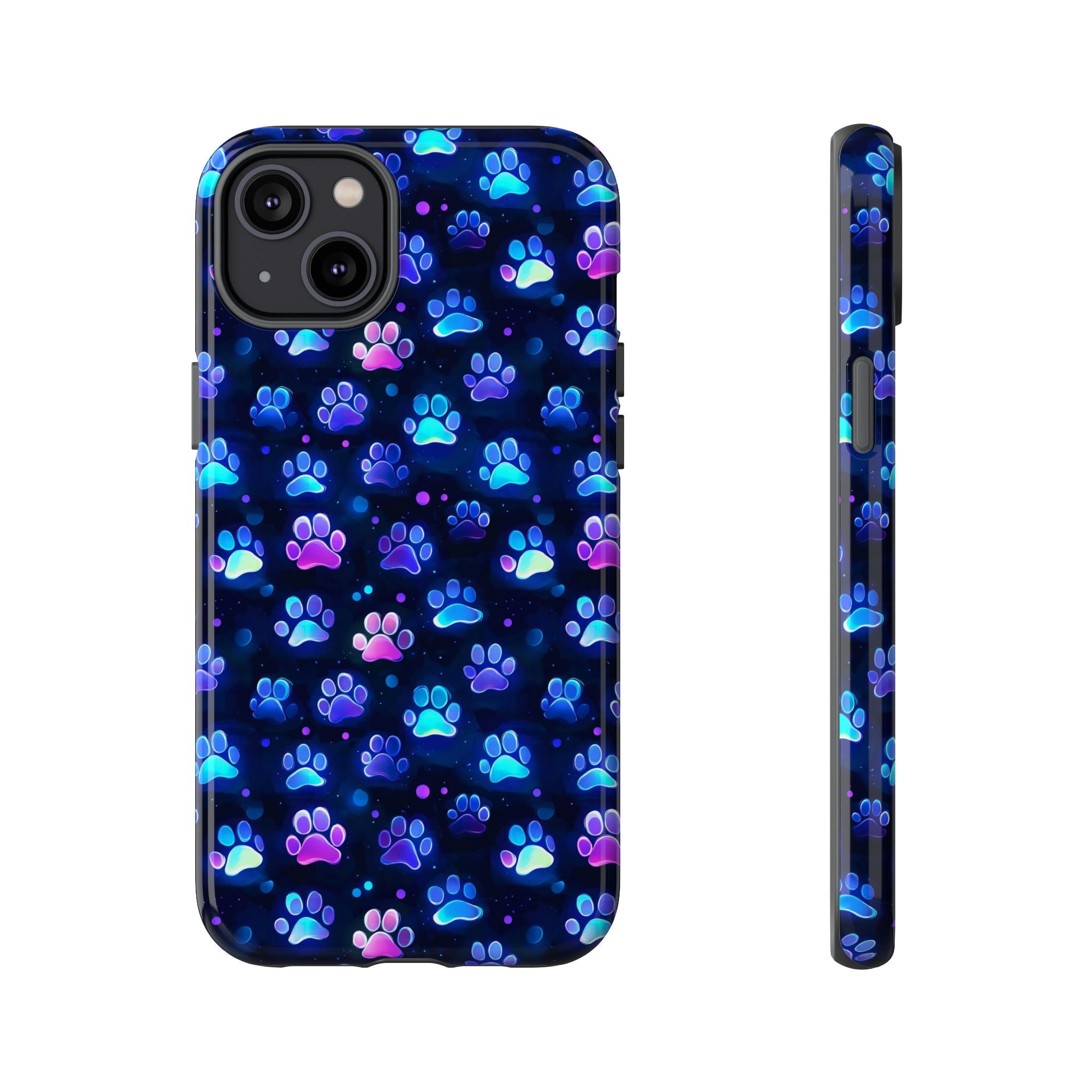 Neon Paw Print Phone Case | Tough Case