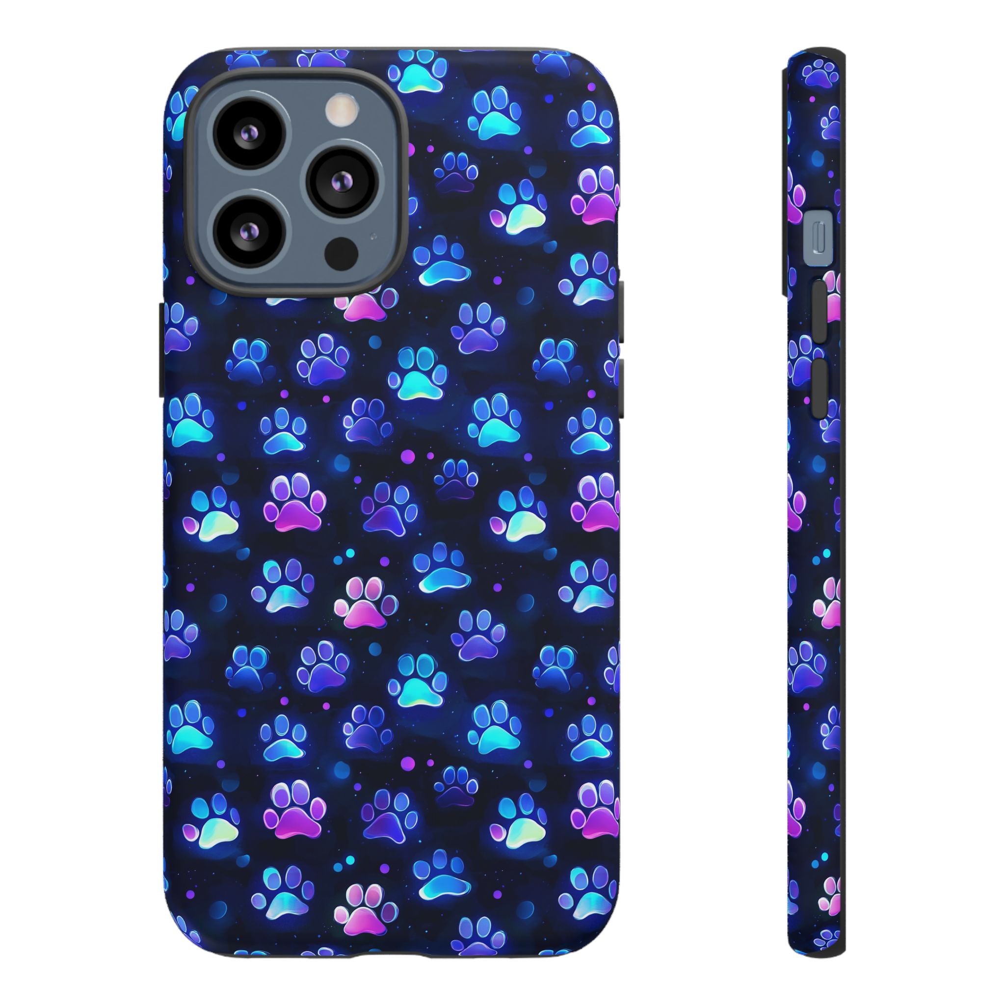 Neon Paw Print Phone Case | Tough Case