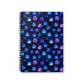 Colorful Paw Prints Spiral Notebook | Ruled Line