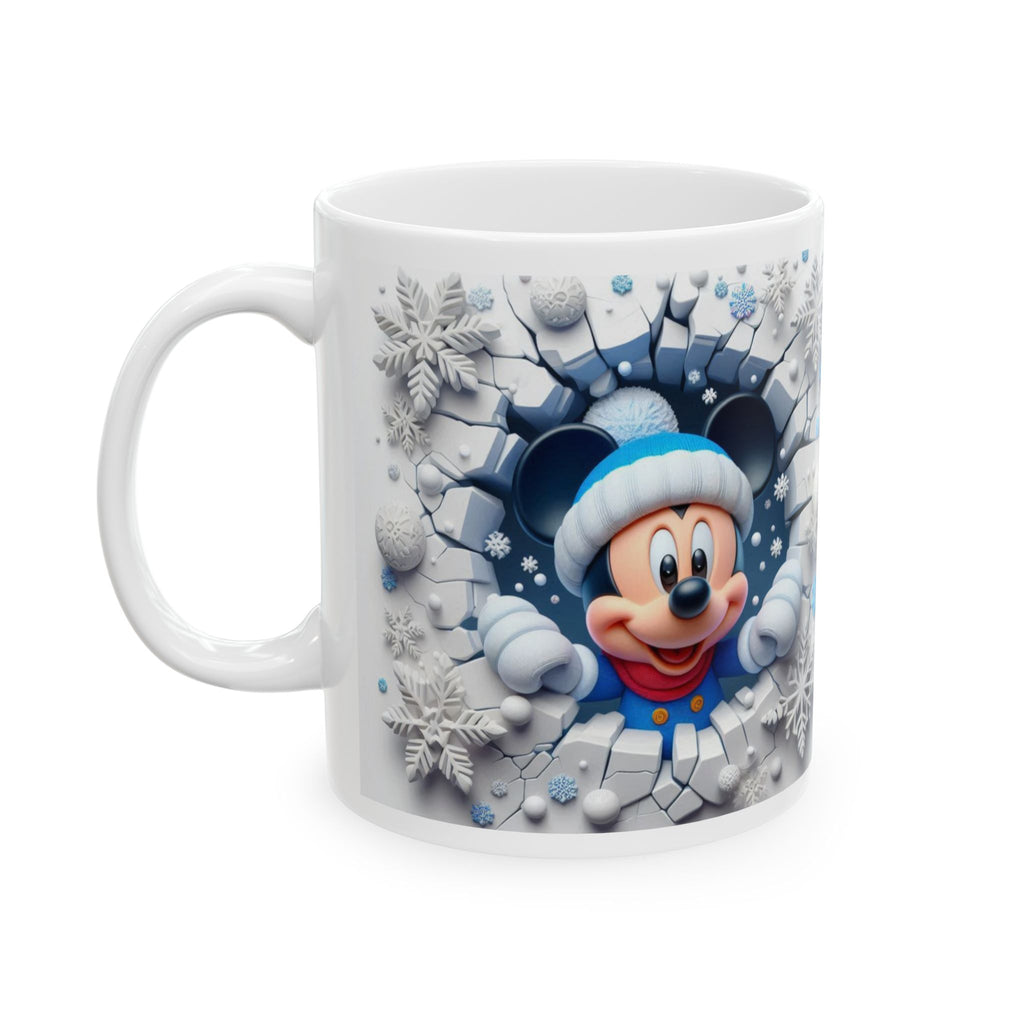 Snowflake Mouse Holiday Mug | Winter Mickee-Inspired Ceramic Mug