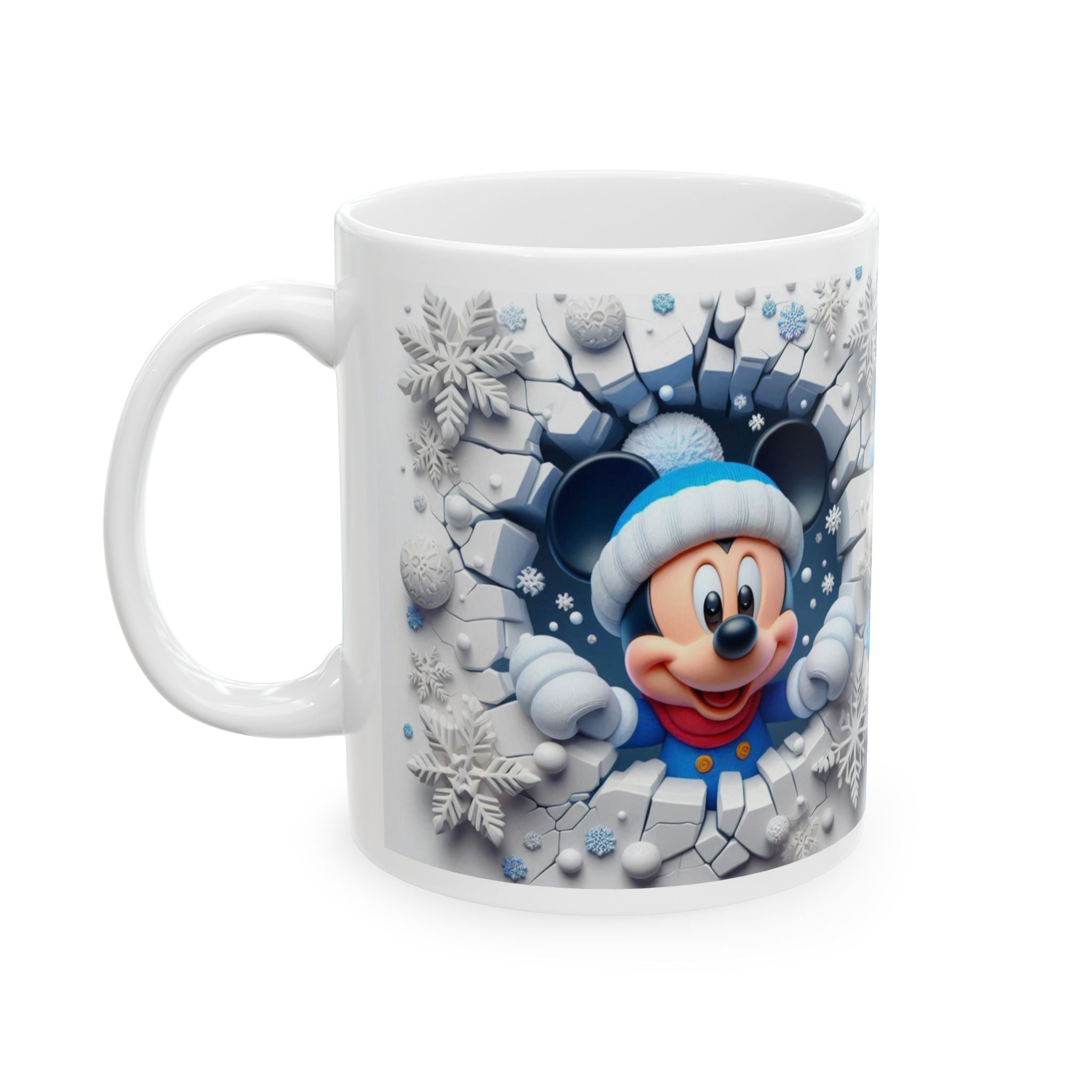 Snowflake Mouse Holiday Mug | Winter Mickee-Inspired Ceramic Mug