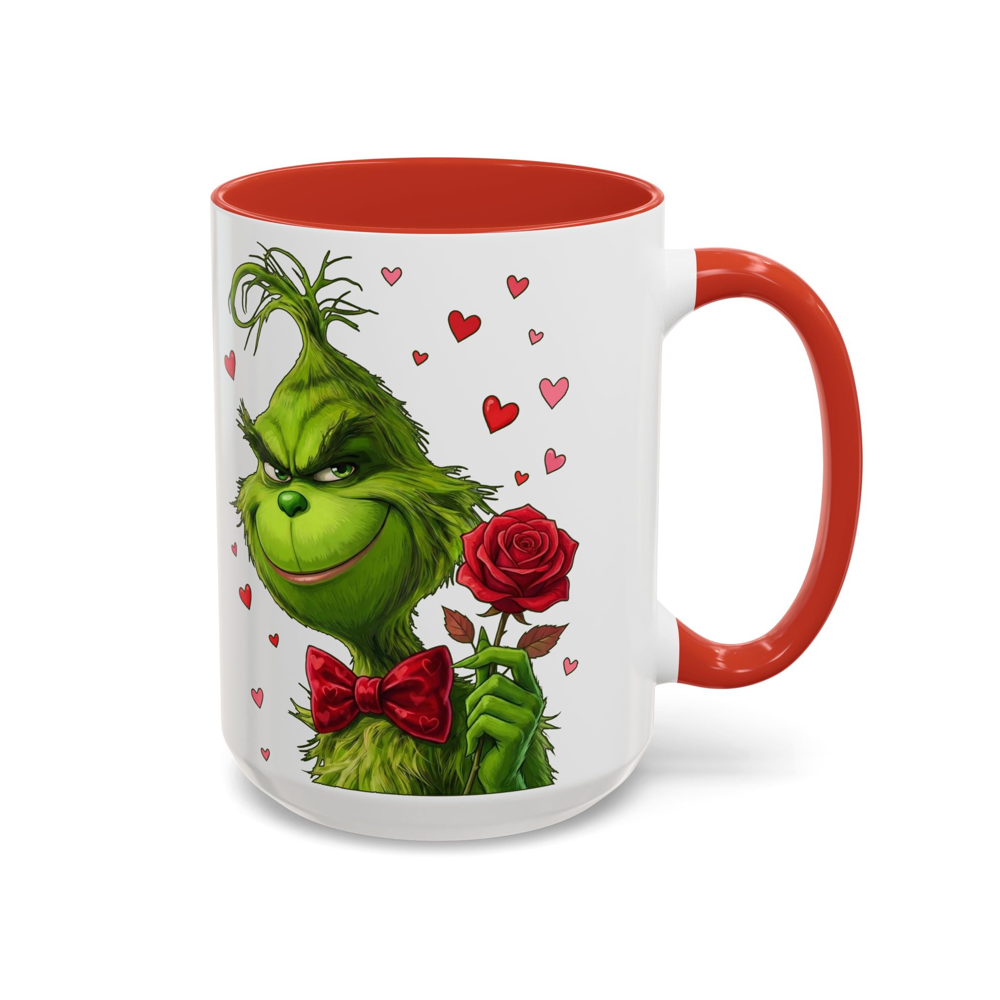 Grinch Holding Rose Mug | Accent Coffee Mug