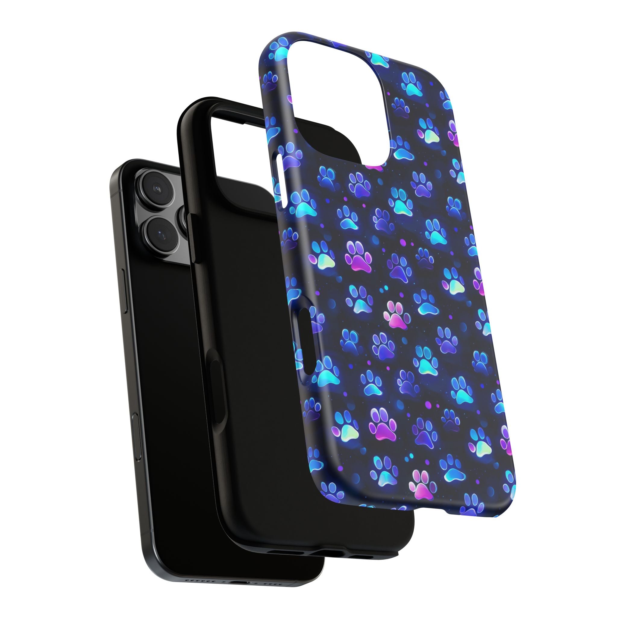 Neon Paw Print Phone Case | Tough Case