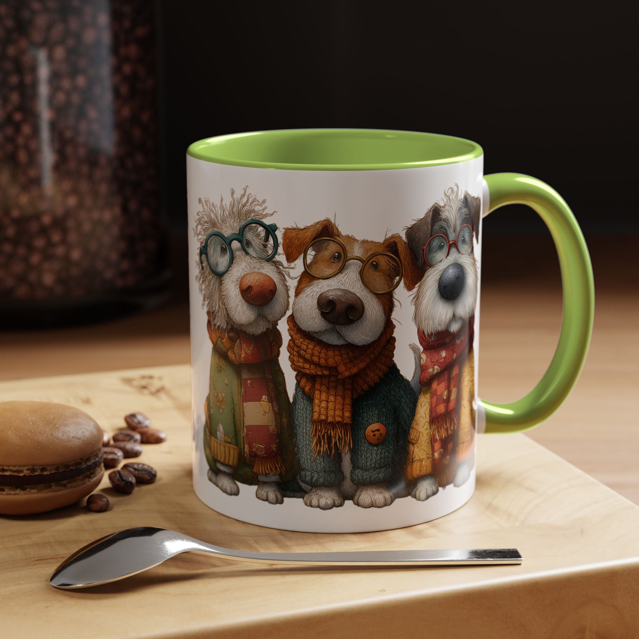 Three Cozy Dogs Mug | Accent Coffee Mug