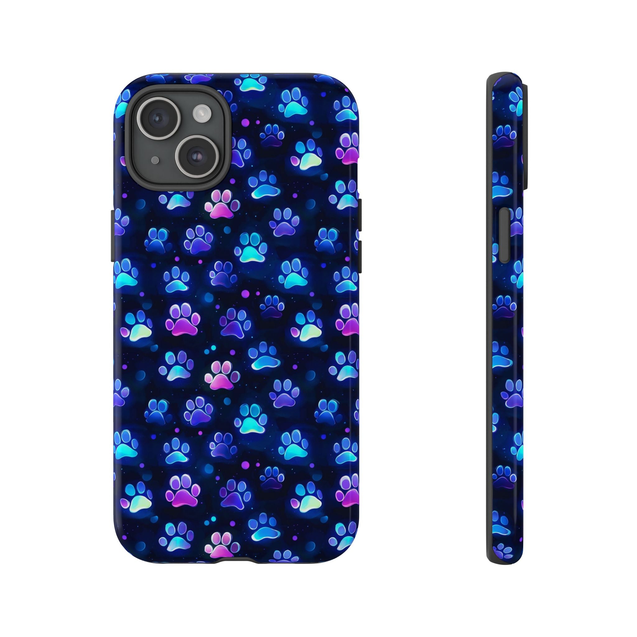 Neon Paw Print Phone Case | Tough Case