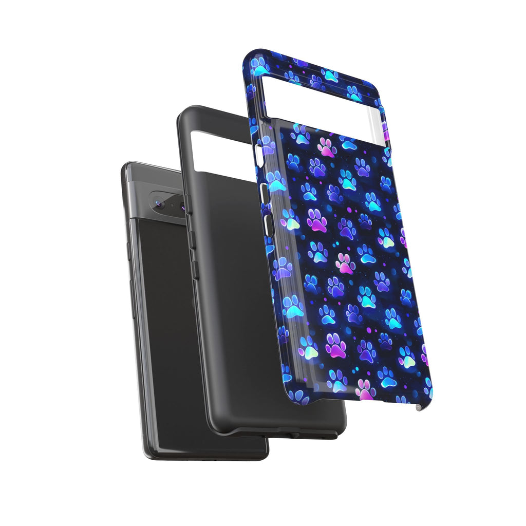 Neon Paw Print Phone Case | Tough Case