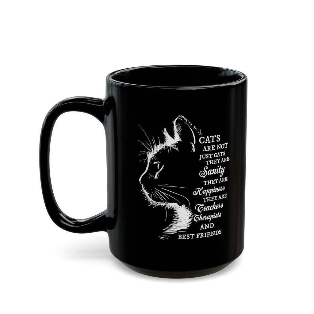 Cats Are Not Just Cats mug | Black Cat Silhouette, Cat Lovers Coffee Mug