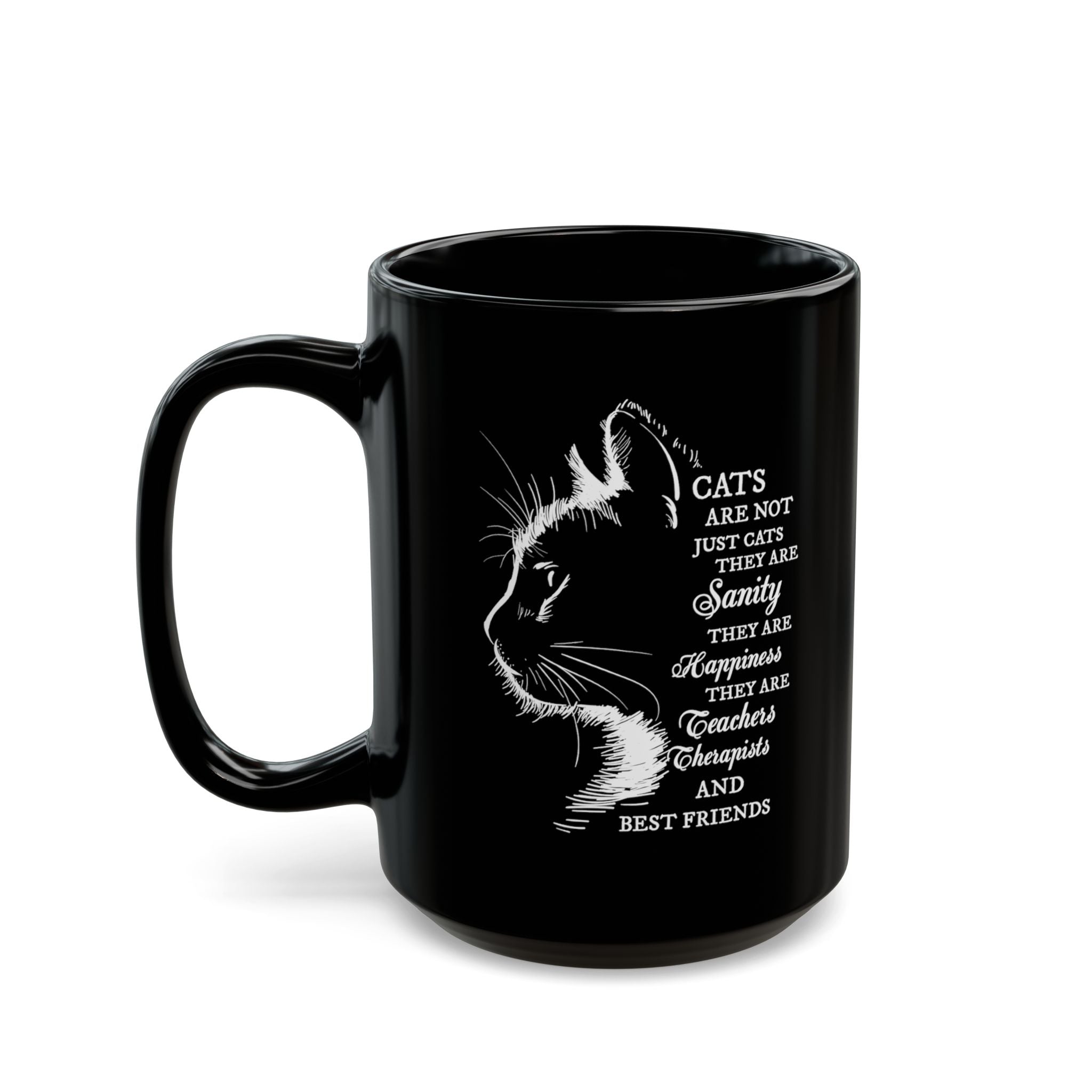 Cats Are Not Just Cats mug | Black Cat Silhouette, Cat Lovers Coffee Mug