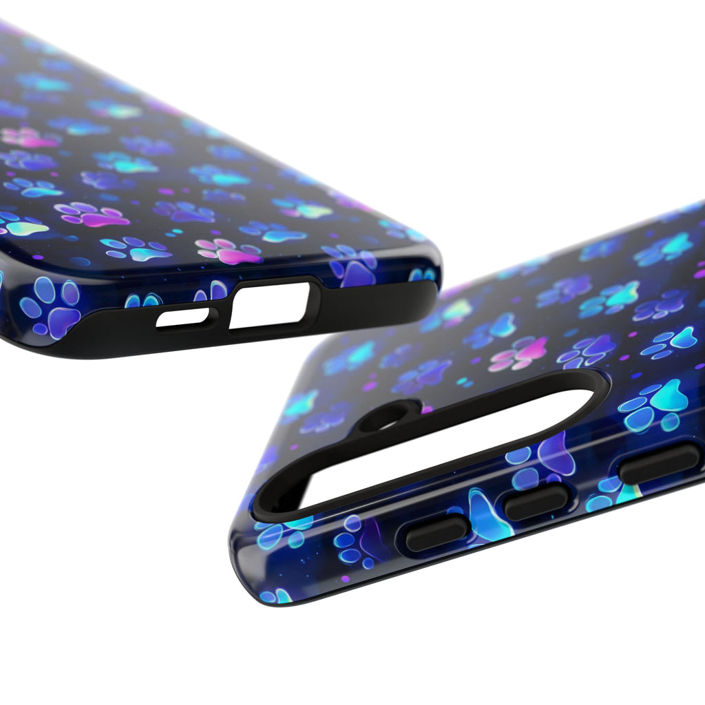 Neon Paw Print Phone Case | Tough Case